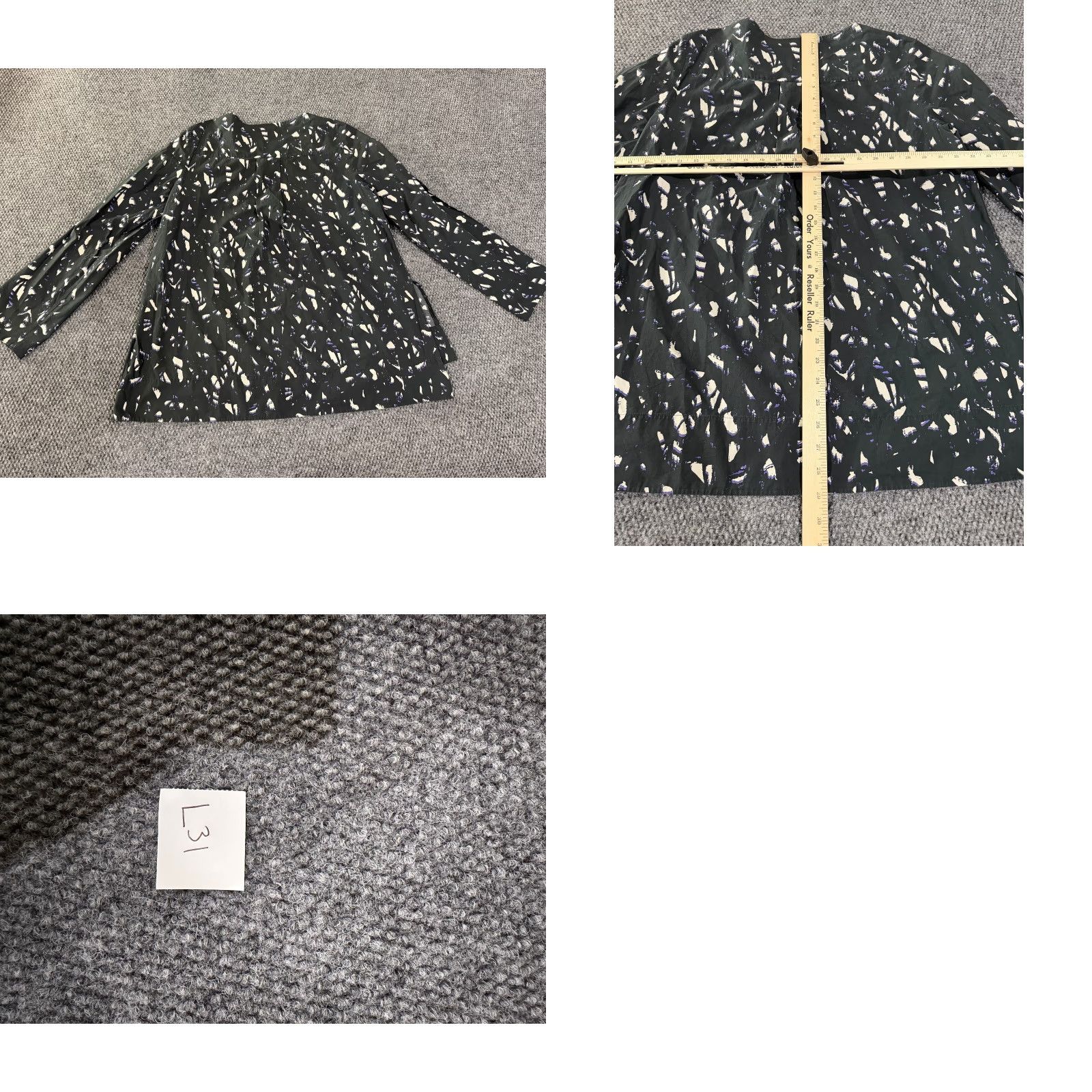 Cos COS Blouse Women Black 10 Long Sleeve Cotton Minimalist Crew Neck Button Closure Classic/Fitted Sleeve Relaxed Fit Size L / US 10 / IT 46 - 8 Thumbnail