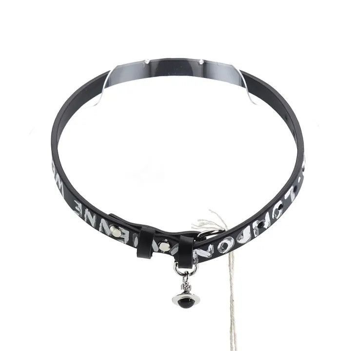 Vivienne Westwood Vivienne Westwood Black Leather Pendant Necklace -2507 Size ONE SIZE - 1 Thumbnail
