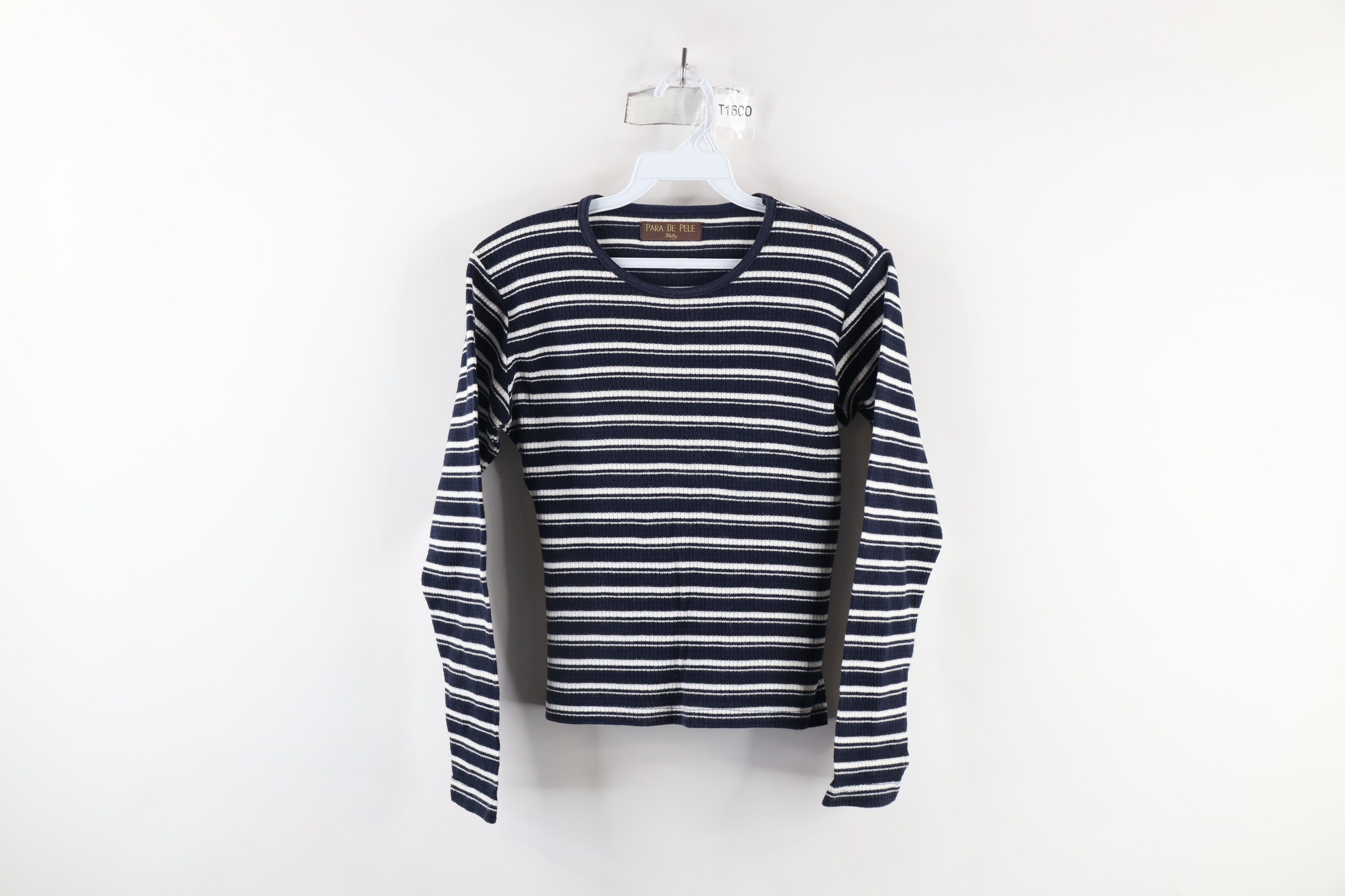 Vintage Vintage 90s Streetwear Cropped Thermal Long Sleeve T-Shirt Size L / US 10 / IT 46 - 1 Thumbnail