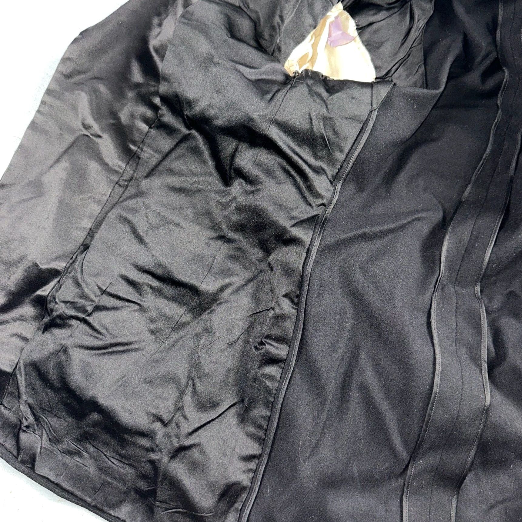 Vintage VINTAGE 1920s Mens Suit Tuxedo Coat Jacket Pants Black Wool 36 Regular 20s 30s Antique Size 36R - 3 Thumbnail