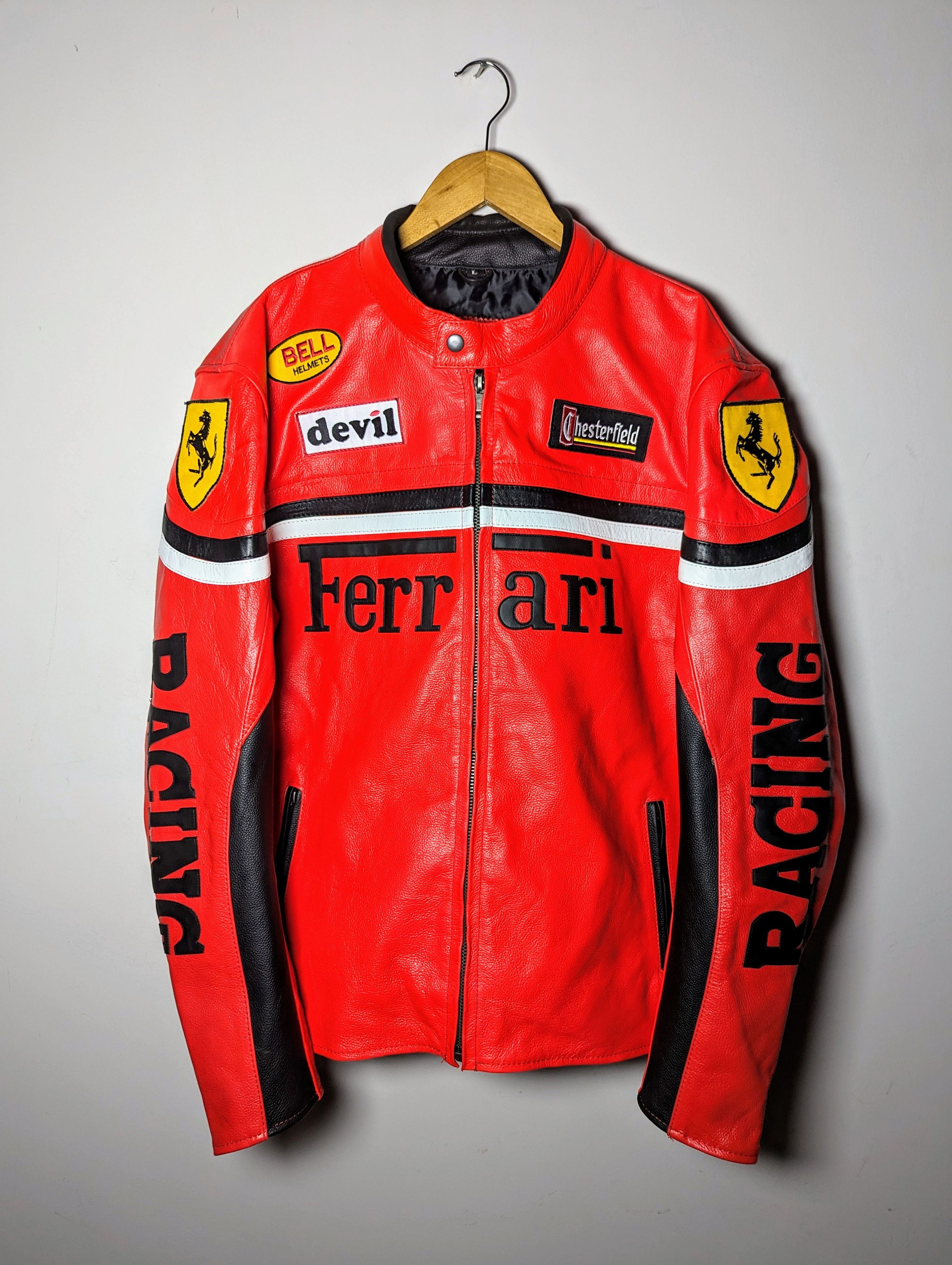 Ferrari racing leather jacket hotsell