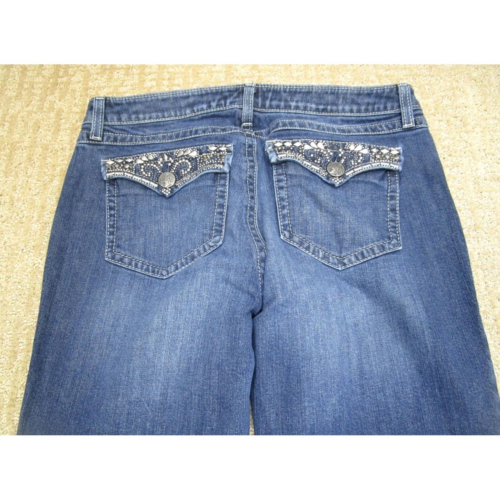 Wrangler Wrangler Jeans Rock 47 Bootcut Women 32x30 Blue Denim 5-Pocket Logo Cowboy Star Wrangler Rock 47 by Wrangler Women Jeans Blue Bootcut 32x30 Size 24" / US 00 / IT 34 - 4 Thumbnail