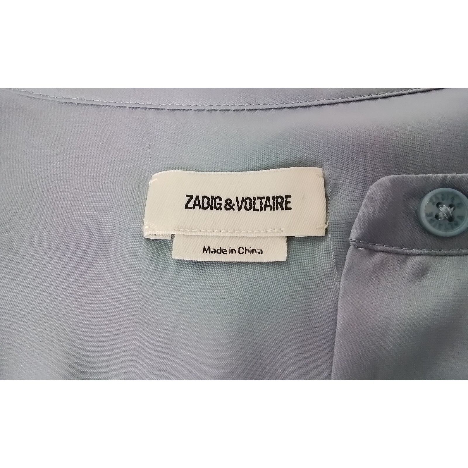 Zadig & Voltaire Zadig & Voltaire Blouse Women's Medium Blue Long Sleeve Size M / US 6-8 / IT 42-44 - 5 Thumbnail