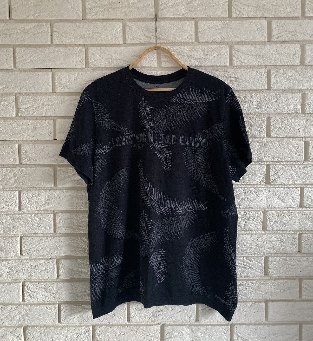 Rare Levis Engineered Jeans Knit Logo T Shirt Long Sleeve T Shirts