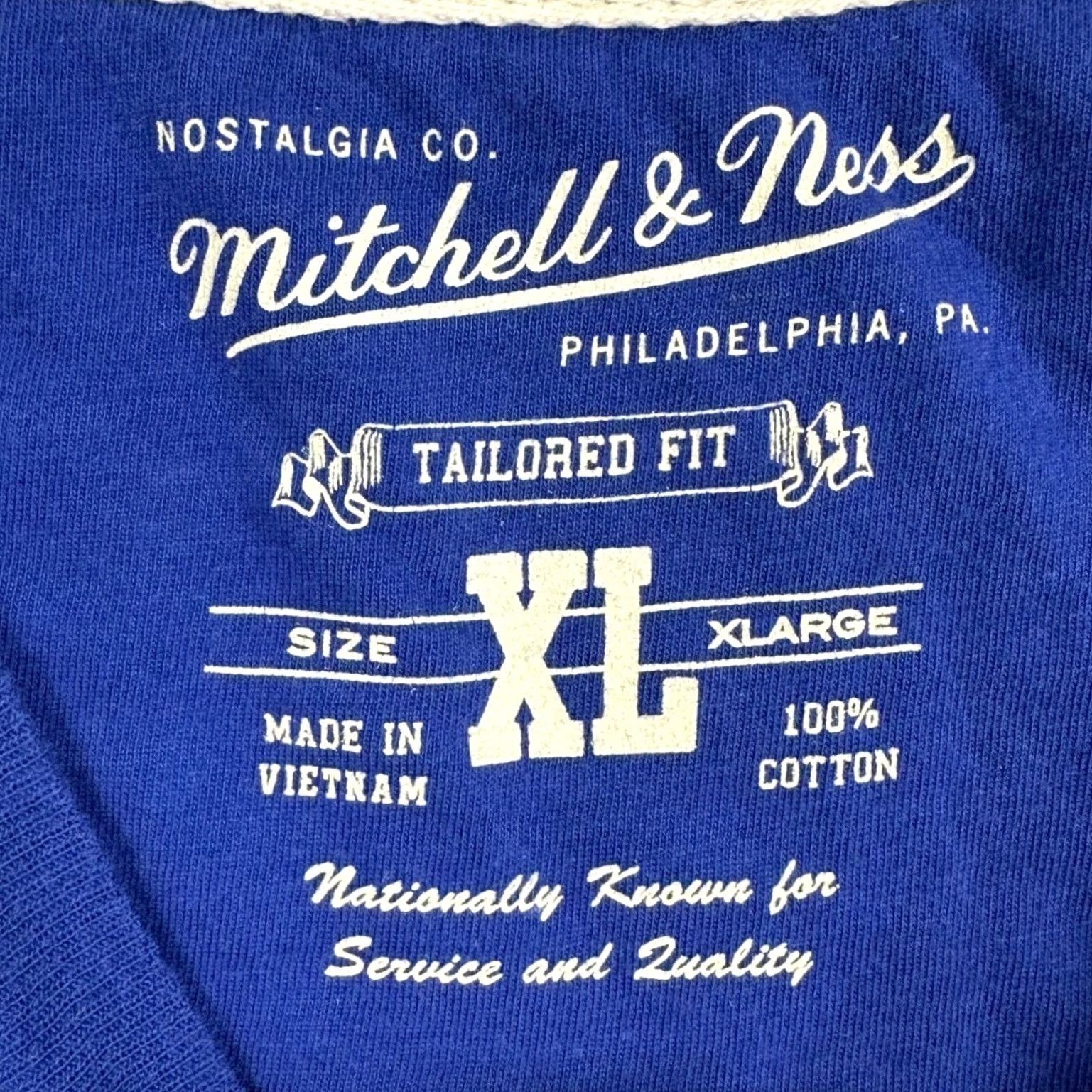Mitchell & Ness Mitchell & Ness New York Rangers T-Shirt Mens XL Blue NHL Tailored Fit Crew Neck Size US XL / EU 56 / 4 - 4 Thumbnail