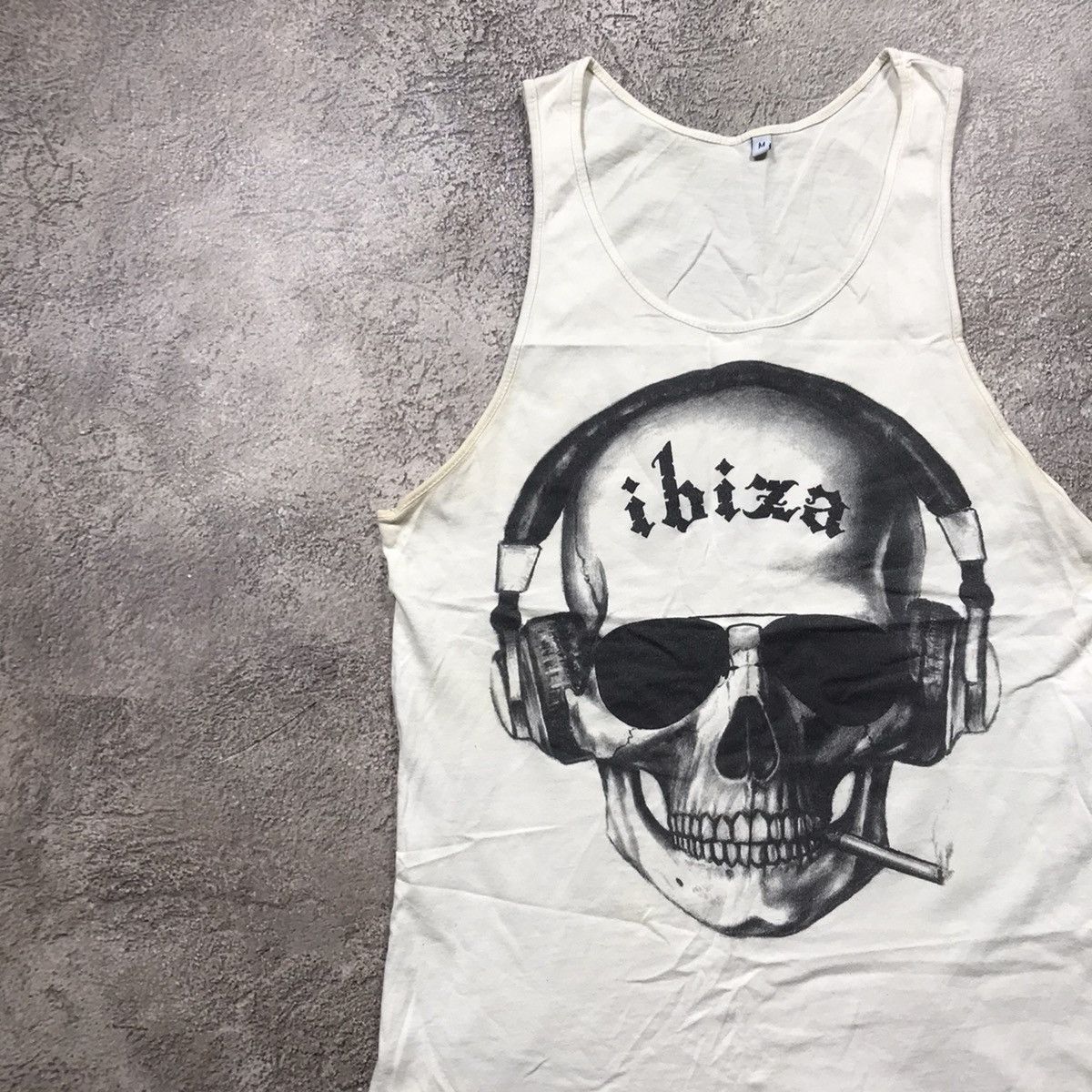 If Six Was Nine VINTAGE ADULT TANK TOP IBIZA SKULL MUSIC Y2K 90s Size US M / EU 48-50 / 2 - 2 Thumbnail