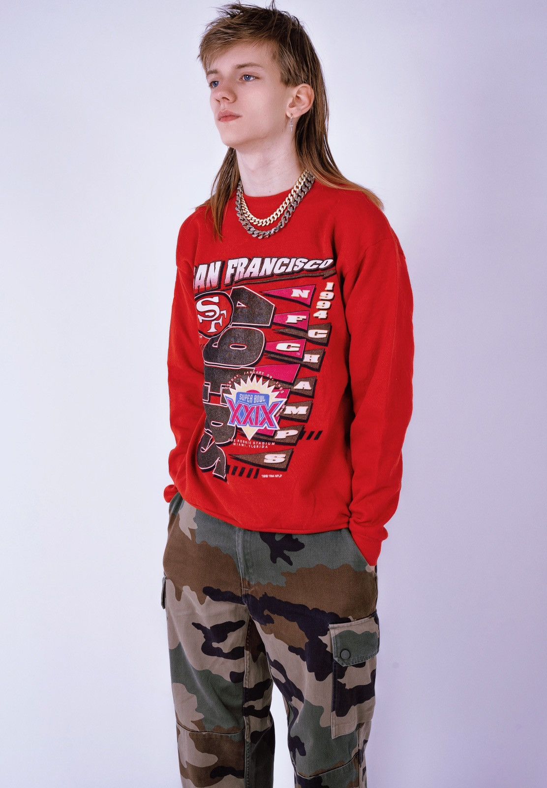 NFL × Vintage 1994 San Francisco 49ers Vintage NFL Jumper /A1553 Size US M / EU 48-50 / 2 - 2 Thumbnail