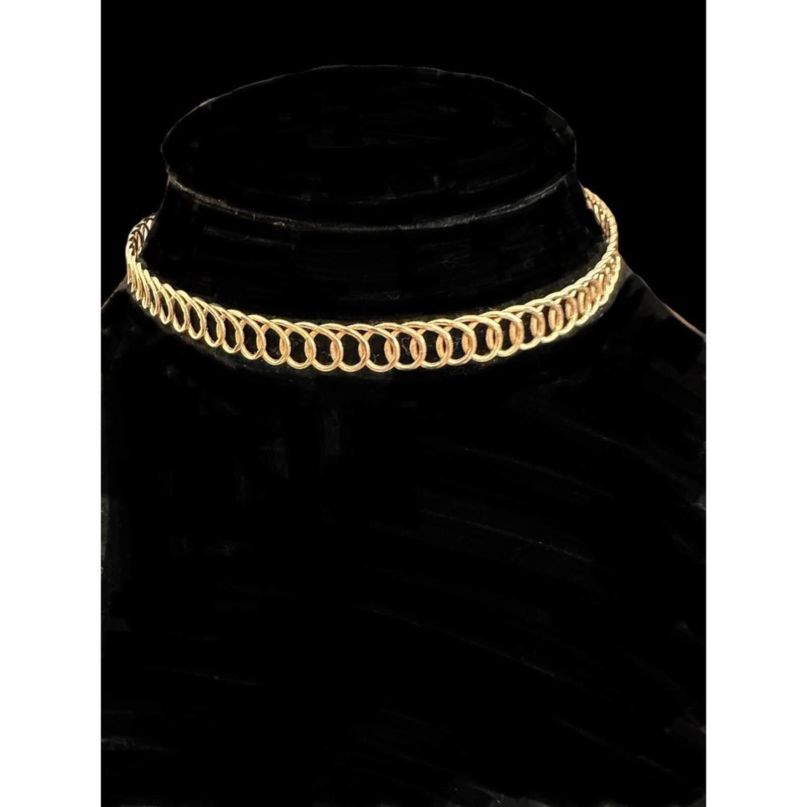 Designer Elegant Goldtone Chain Choker Necklace Size ONE SIZE - 1 Thumbnail