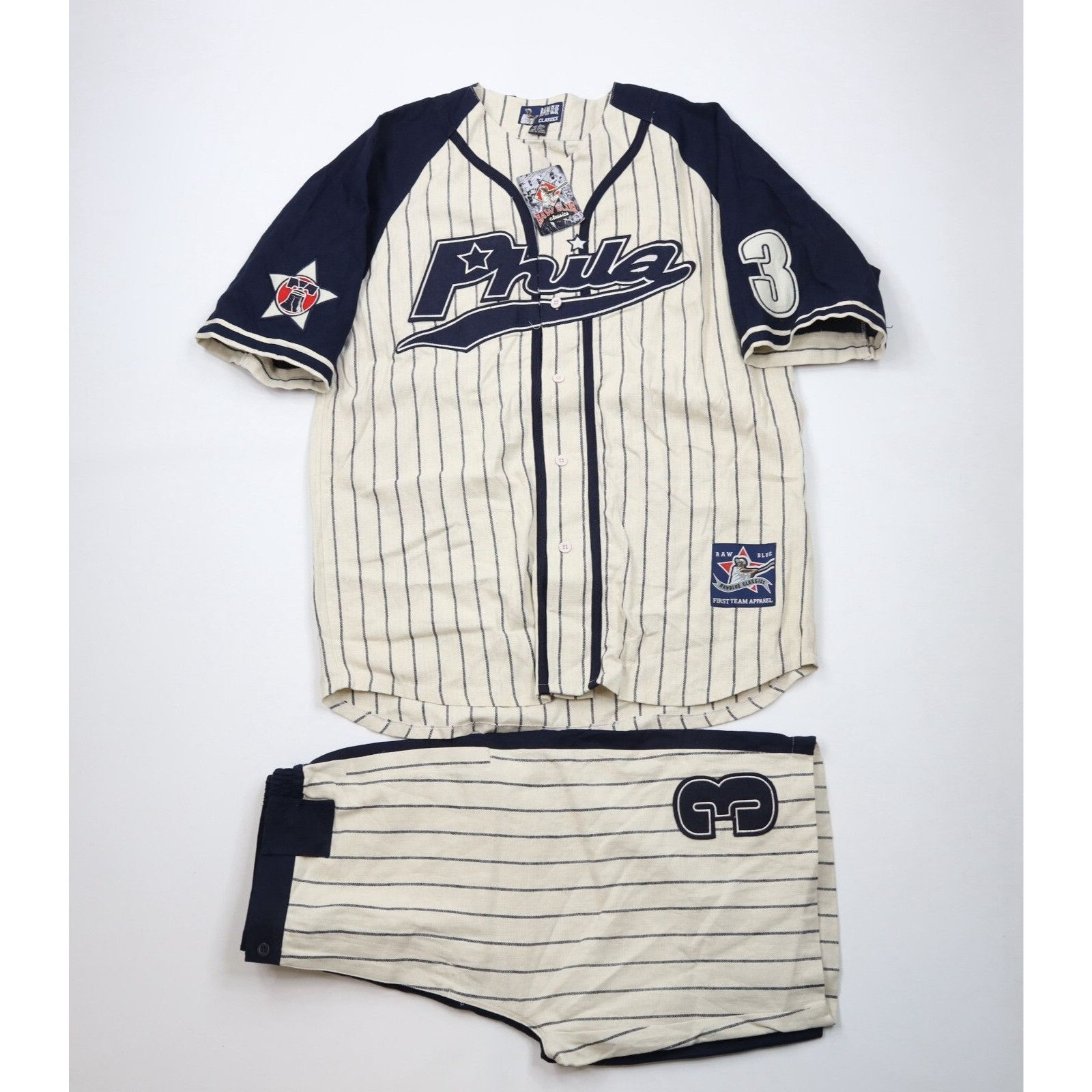 Vintage Vintage 90s Negro League Philadelphia Baseball Jersey Set Size US XL / EU 56 / 4 - 1 Thumbnail