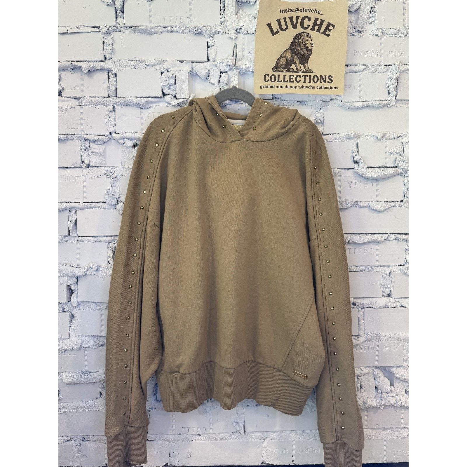 Scotch & Soda Scotch & Soda Hoodie Womens Small Tan Studded Pullover Size S / US 4 / IT 40 - 1 Thumbnail
