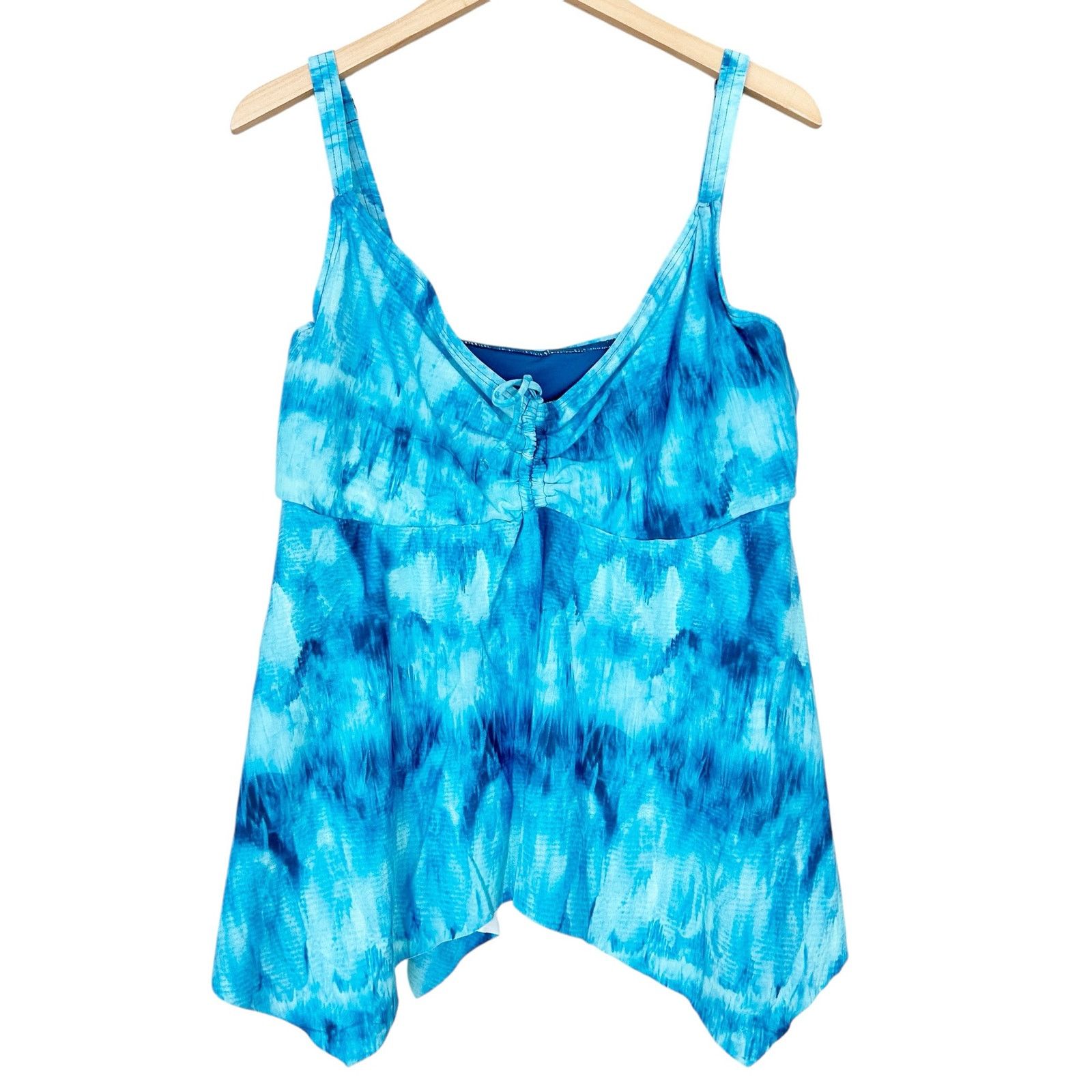 Other Birdsong Blue Tie Dye Tankini Bathing Suit Top Sz 22G/H Size ONE SIZE - 5 Thumbnail