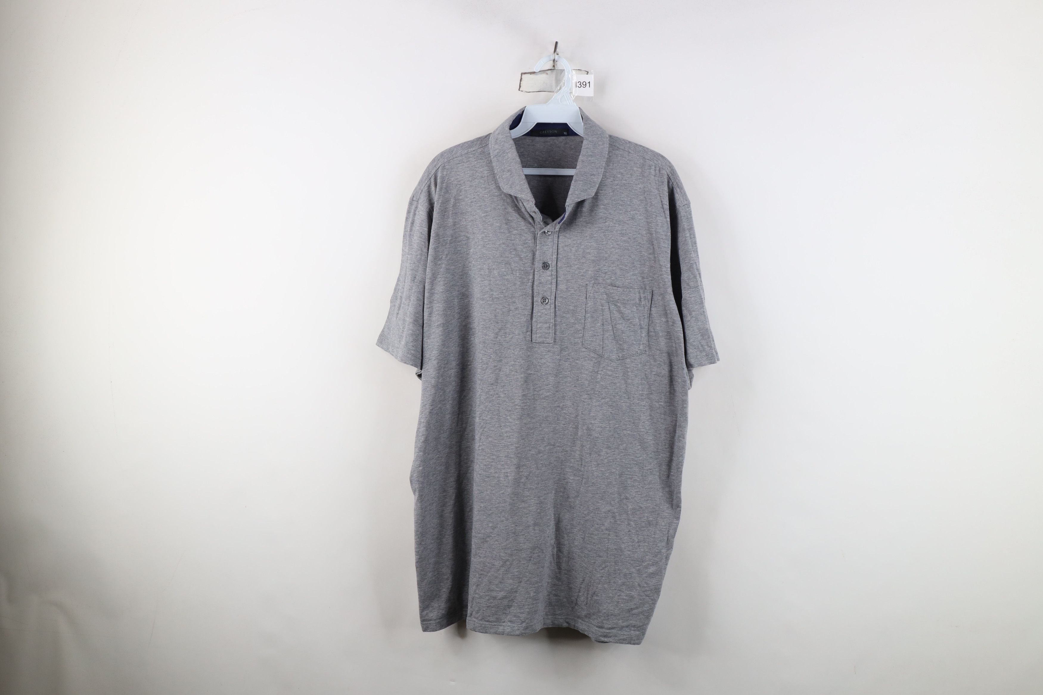 Grenson Greyson Clothiers Jersey Knit Collared Golf Polo Shirt Gray Size US XL / EU 56 / 4 - 1 Thumbnail