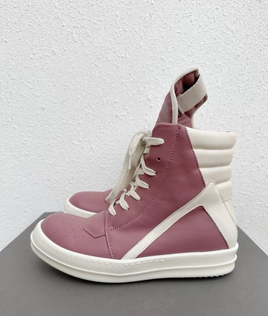 Rick Owens Rick Owens Geobasket pink and white high-top sneakers Size US 8 / IT 38 - 5 Thumbnail