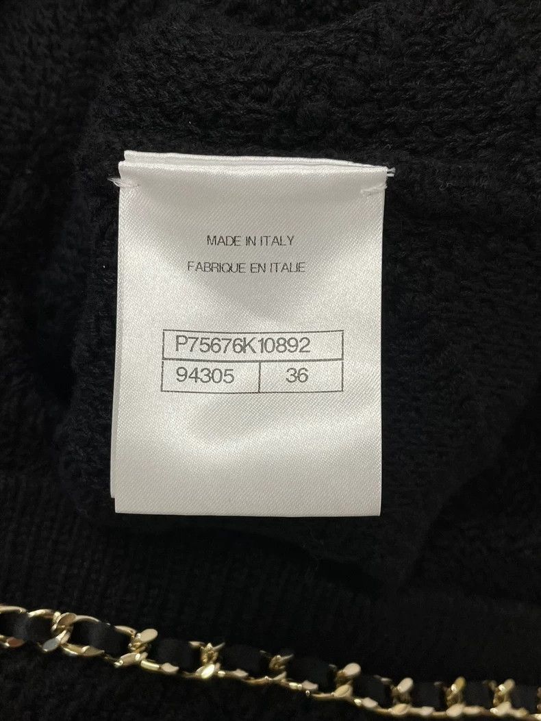 Chanel Chanel Black leather chain cashmere suspender dress Size XS / US 0-2 / IT 36-38 - 5 Thumbnail