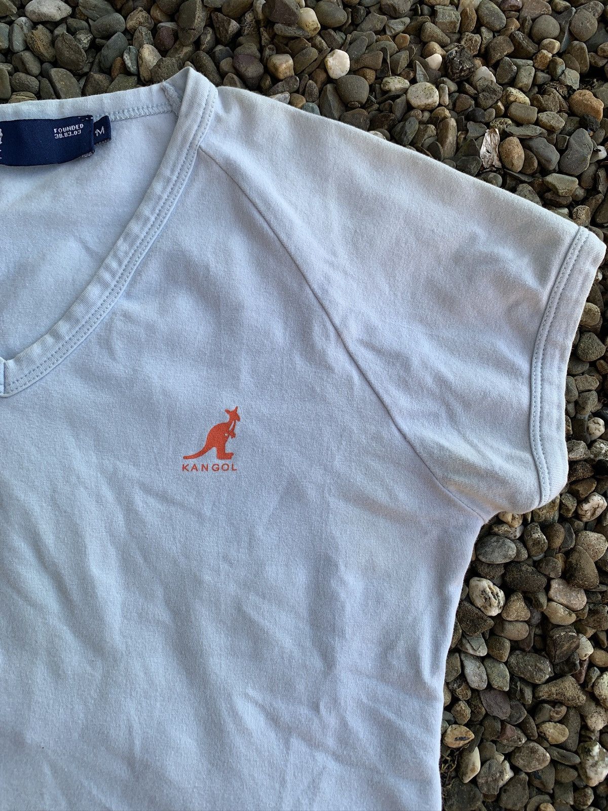 Kangol Vintage Kangol V-Neck T-Shirt Size M / US 6-8 / IT 42-44 - 3 Thumbnail