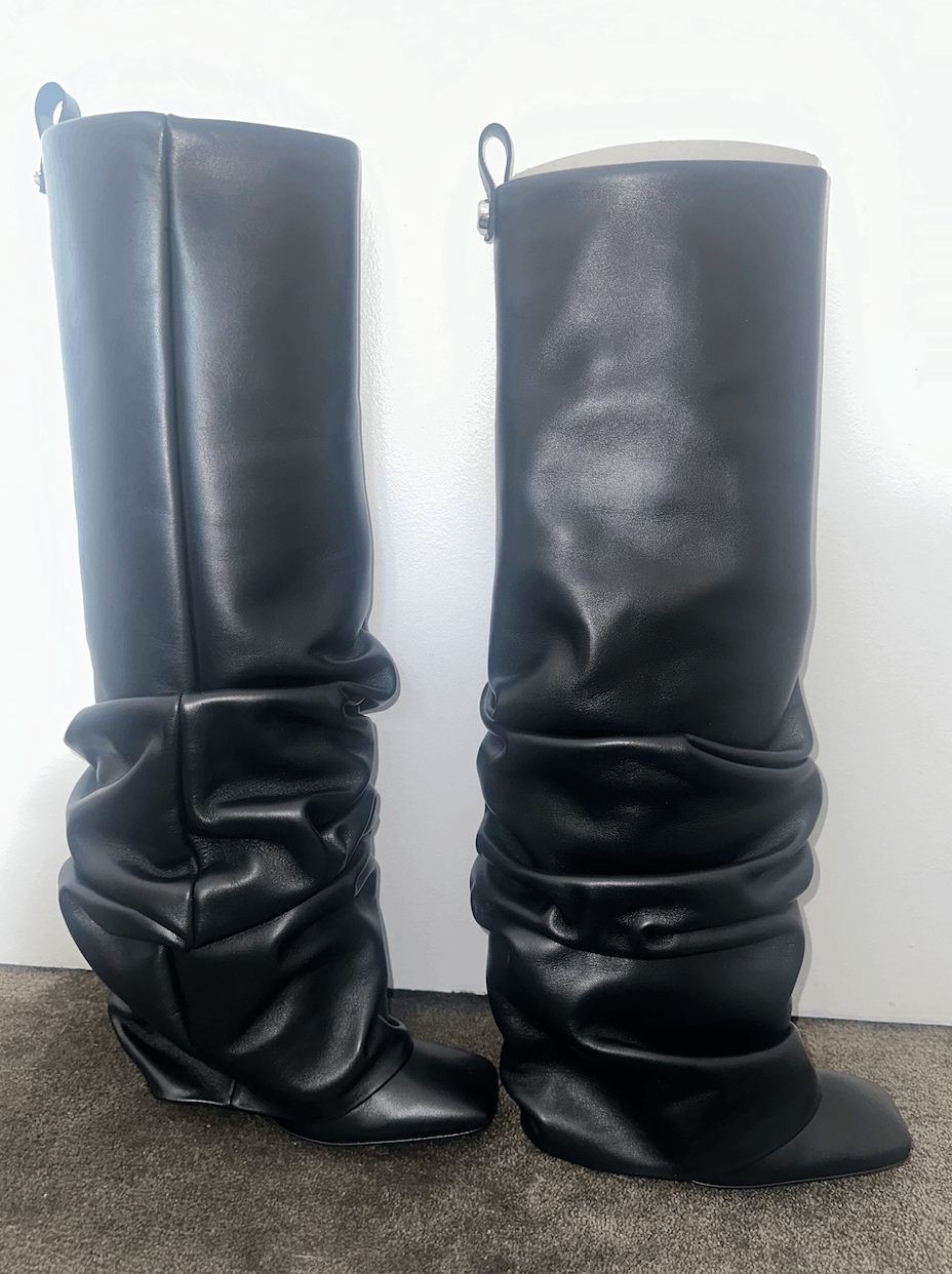 The Attico Rea Leather Tube Boots Size US 7.5 / IT 37.5 - 6 Thumbnail