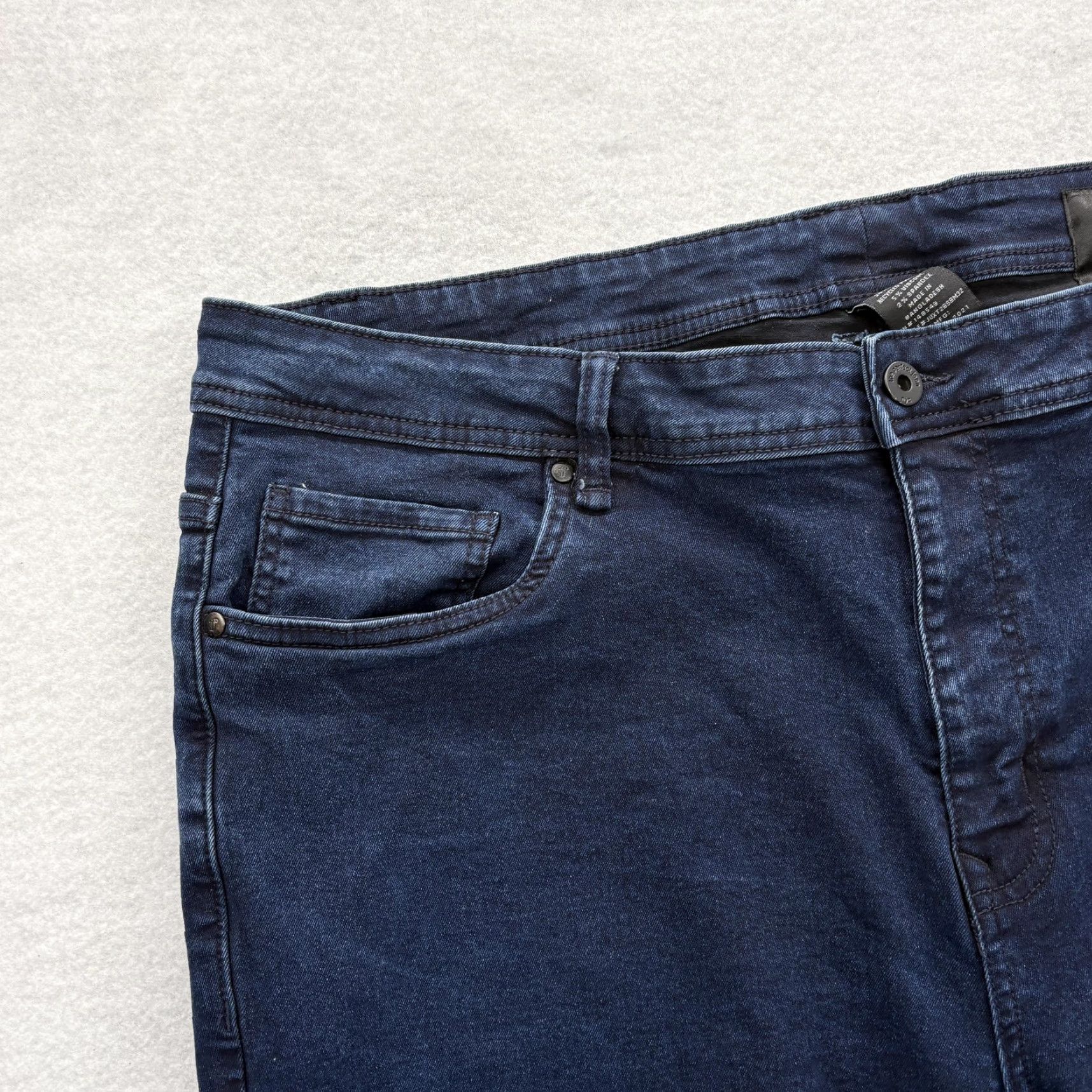 Denime The Perfect Jean NYC Skinny Jeans Mens 42x32 Blue Dark Wash Stretch Denim Casual Jeans Skinny Mens 42 Blue Dark Wash Denim Casual Size US 42 / EU 58 - 3 Thumbnail