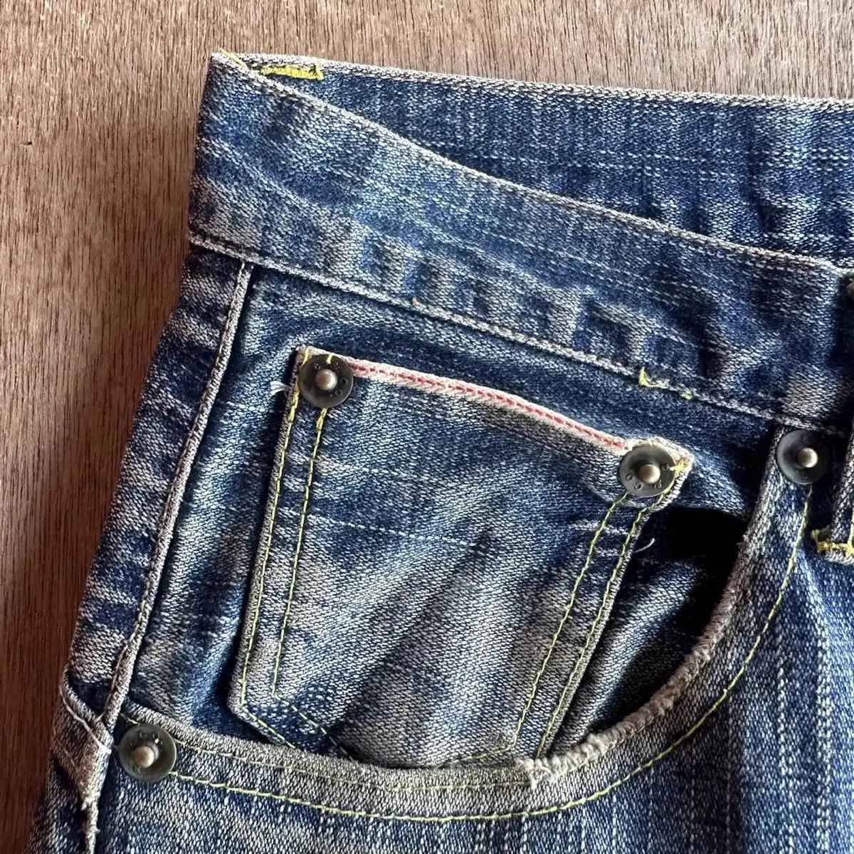 Self Edge RARE💥REDLINE JAPANESE VTG JEAN RIPPED MUDWASH DENIM PANTS Size US 31 - 7 Thumbnail