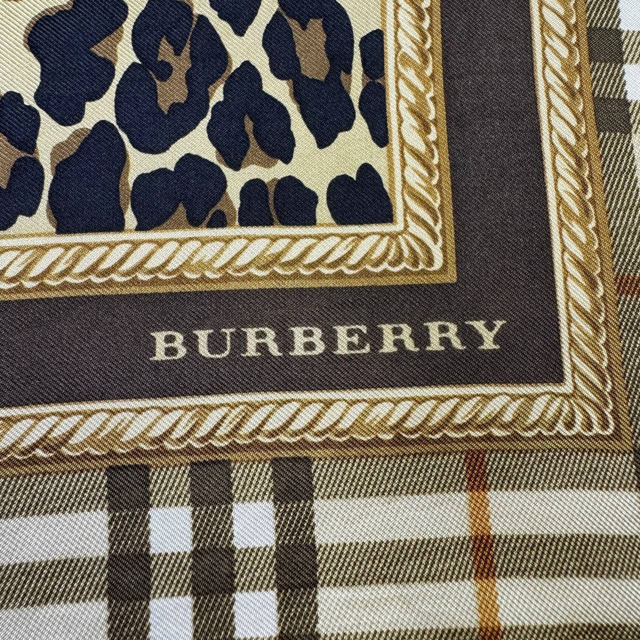 Burberry Vintage Burberry Leopard Printed Silk Scarf Neckerchief Size ONE SIZE - 5 Thumbnail