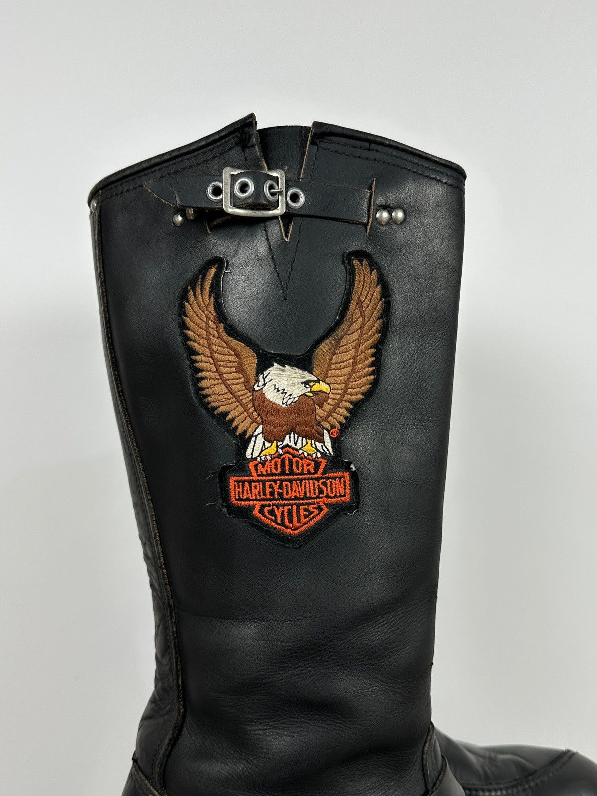 Harley Davidson 80s Vintage Harley Davidson Eagle Leather Motorcycle Boots Size US 9.5 / EU 42-43 - 14 Thumbnail