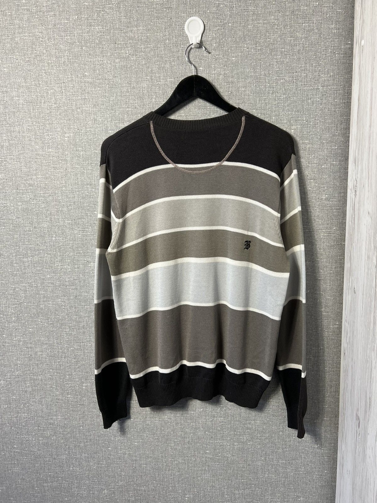 Billabong × Vintage Vintage Billabong Stripped Knitted Sweater Crewneck Jumper Size US S / EU 44-46 / 1 - 7 Thumbnail