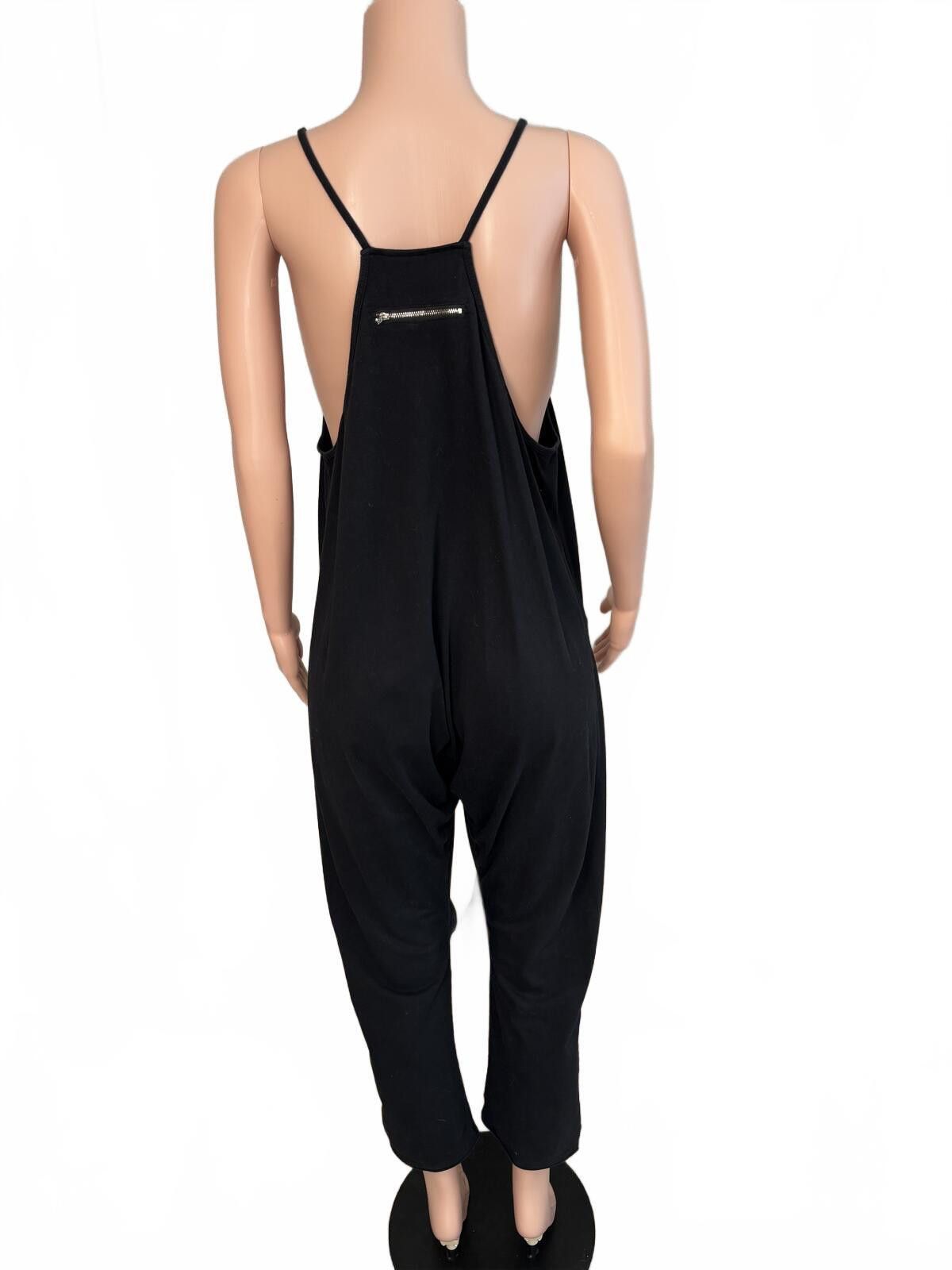 Other Black Boho Jumpsuit Baggy Harem Festival Casual Chic. Large Size 30" / US 8 / IT 44 - 4 Thumbnail