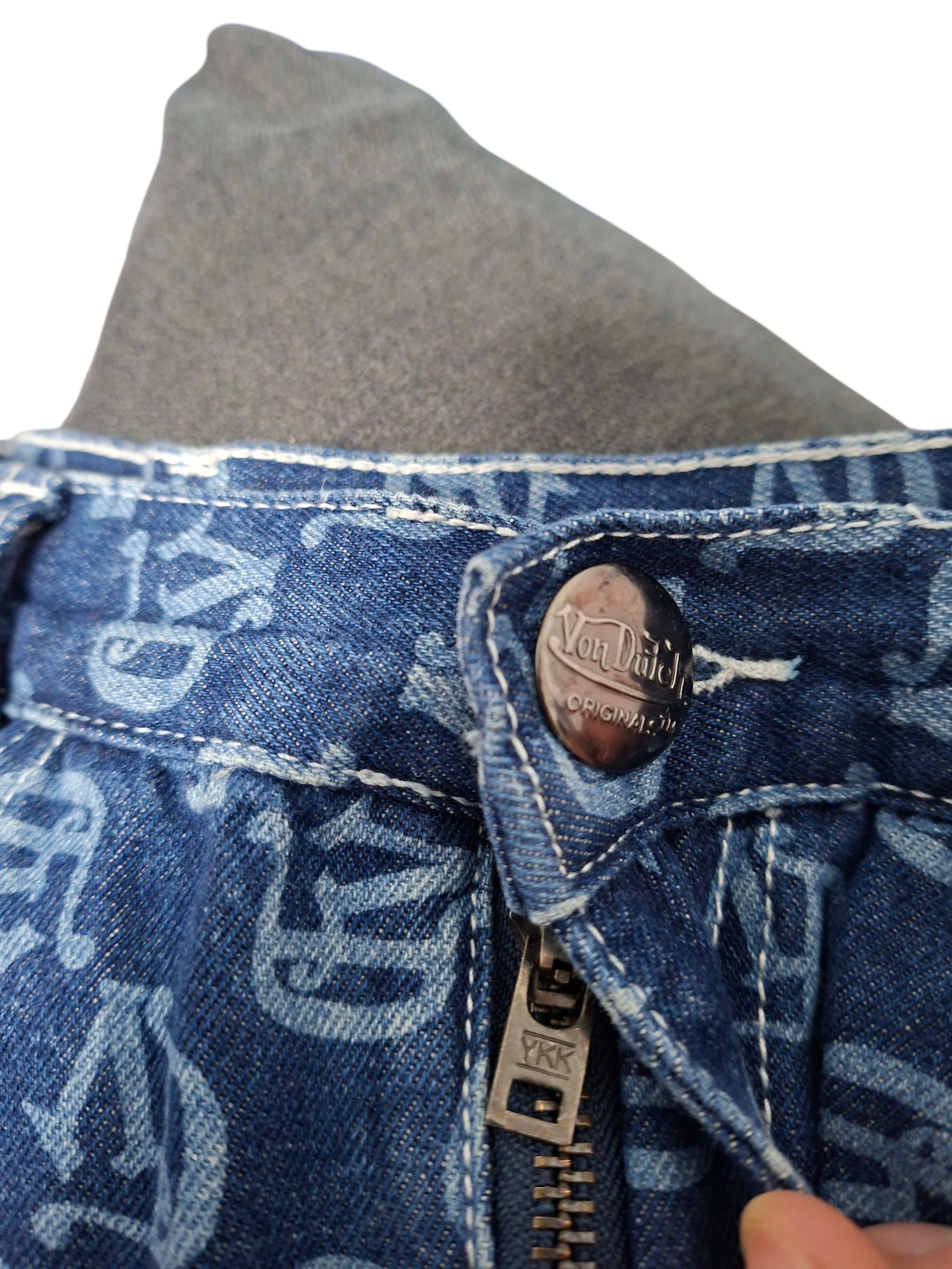 Von Dutch VON DUTCH FIRE MONOGRAM BAGGY CARGO LADY`S JEANS DENIM Size 26" / US 2 / IT 38 - 5 Thumbnail