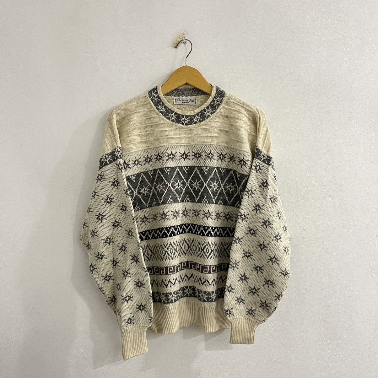 Christian Dior Monsieur Christian Dior Heritage Snowflake Knitted Size US L / EU 52-54 / 3 - 2 Thumbnail