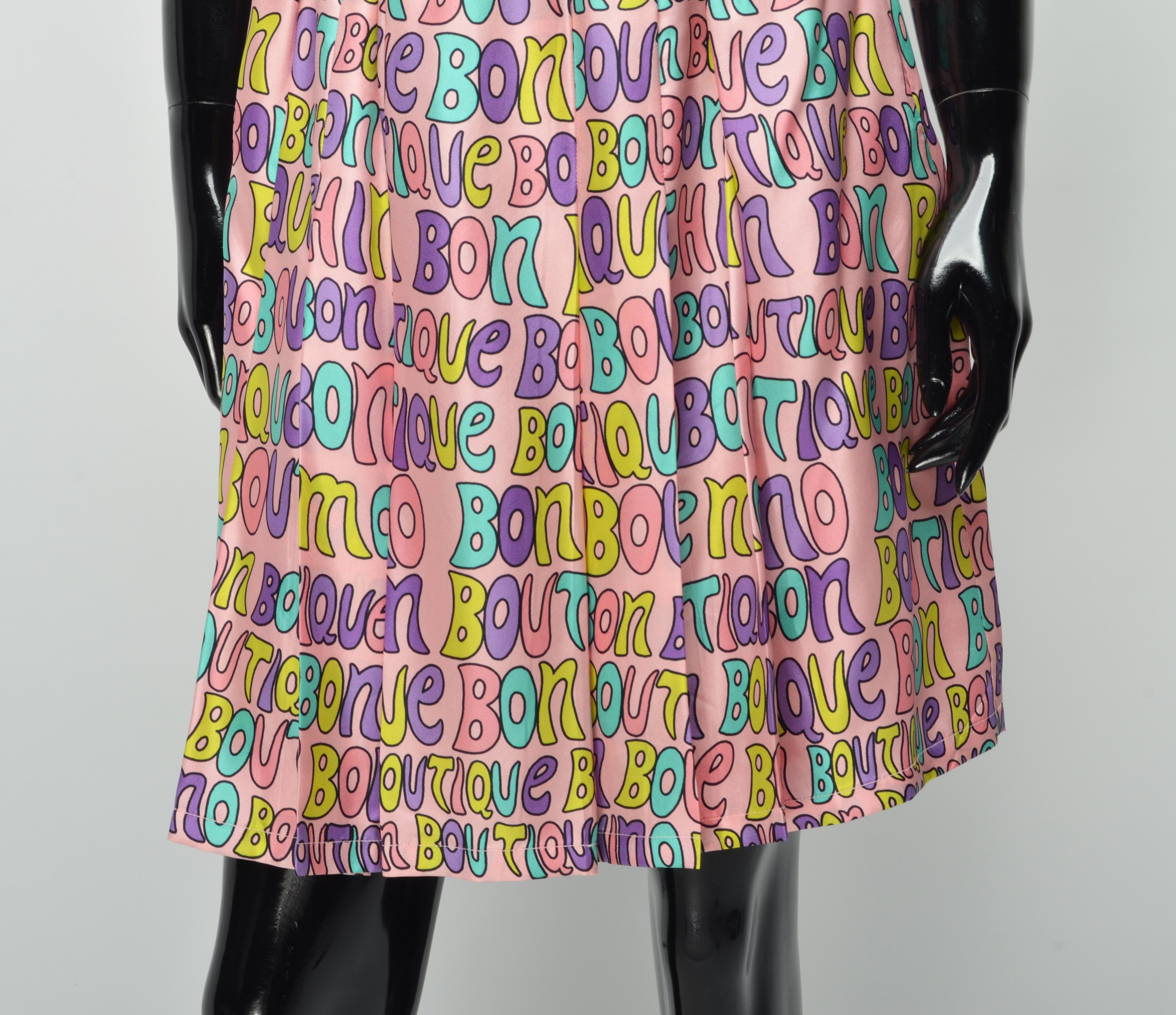 Moschino Moschino Boutique Logo Printed Silk Skirt Size 28" / US 6 / IT 42 - 3 Thumbnail