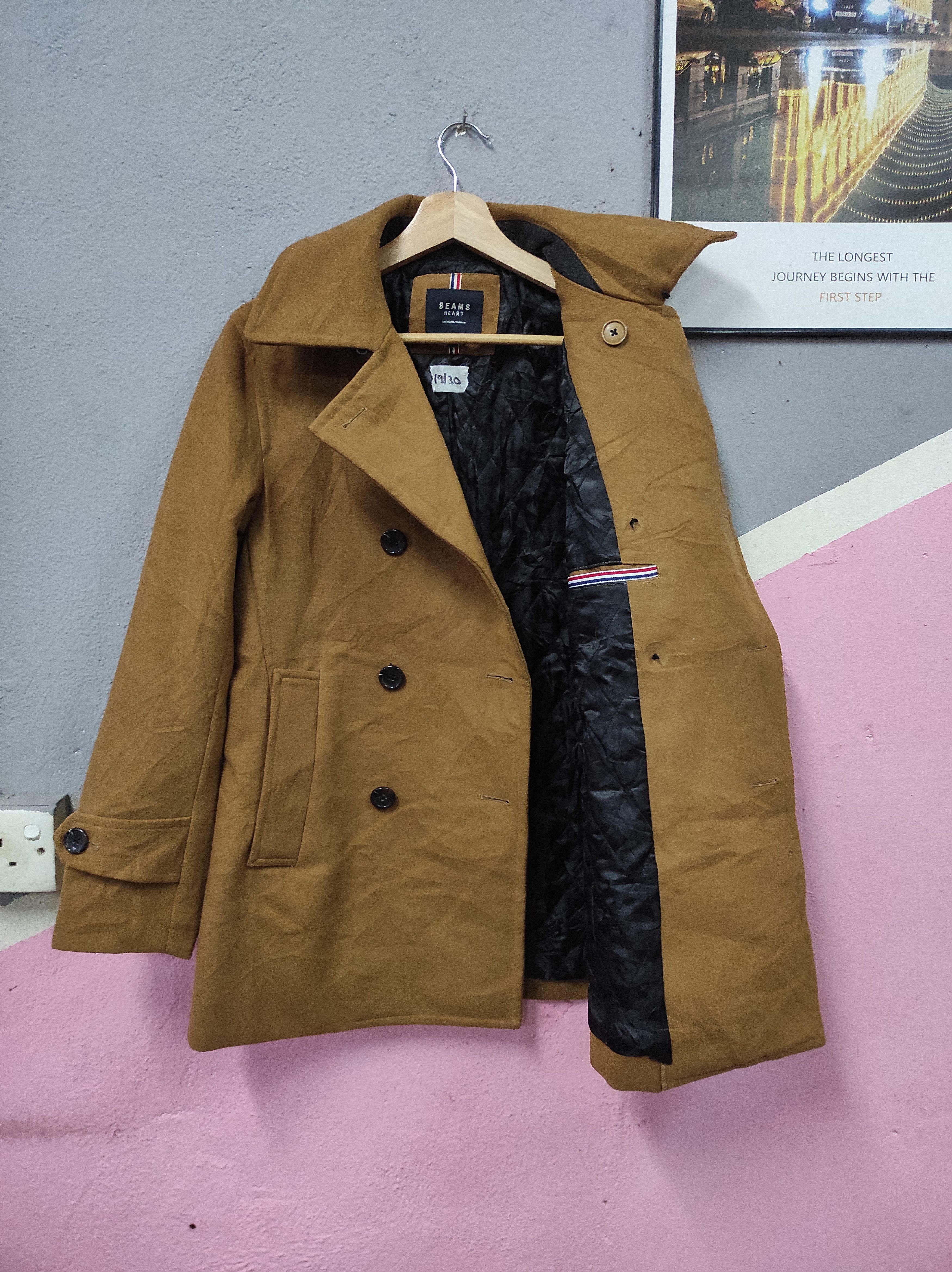 Beams Plus BEAMS HEART DOUBLE BREASTED COAT JACKET Size S / US 4 / IT 40 - 3 Thumbnail