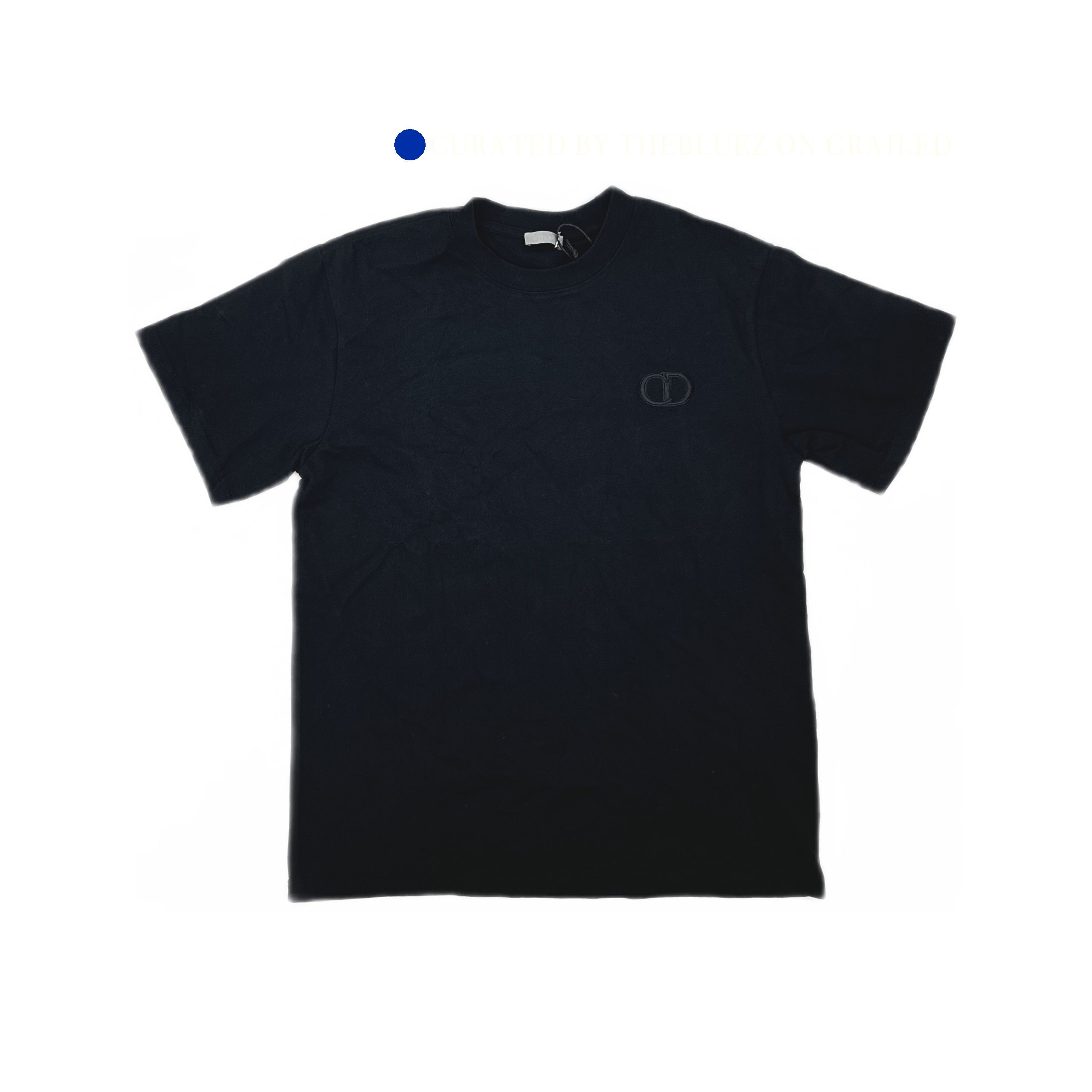 Dior Black Logo Embroidered T-Shirt, Size XL Size US XL / EU 56 / 4 - 1 Thumbnail