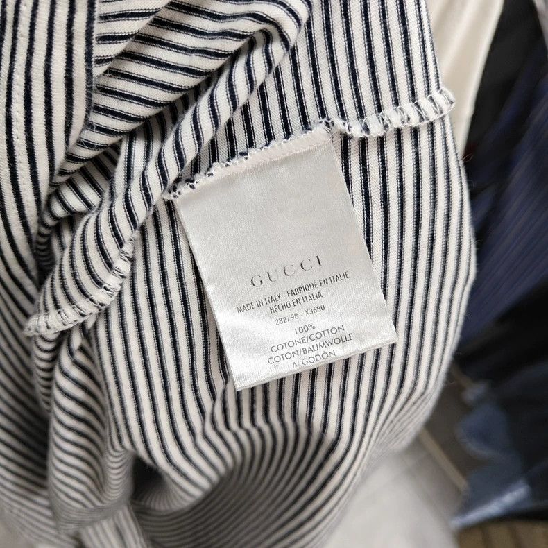 Gucci Gucci Striped round-neck short-sleeved T-shirt Size US L / EU 52-54 / 3 - 4 Thumbnail
