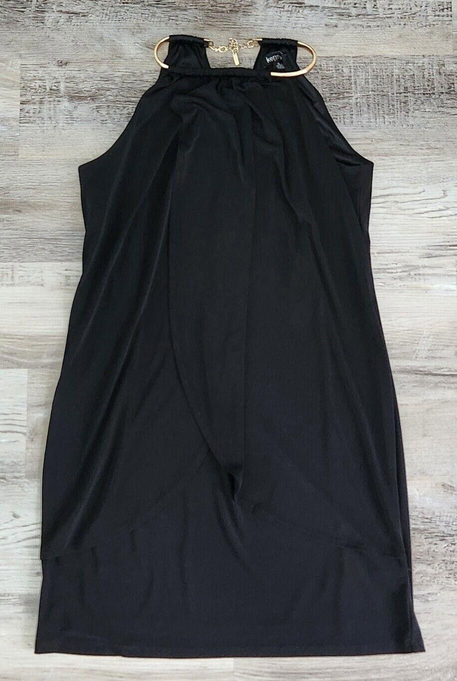 Designer Kenzie Dress Size 8 Black Gold High Neck Evening Night Club Size M / US 6-8 / IT 42-44 - 7 Thumbnail