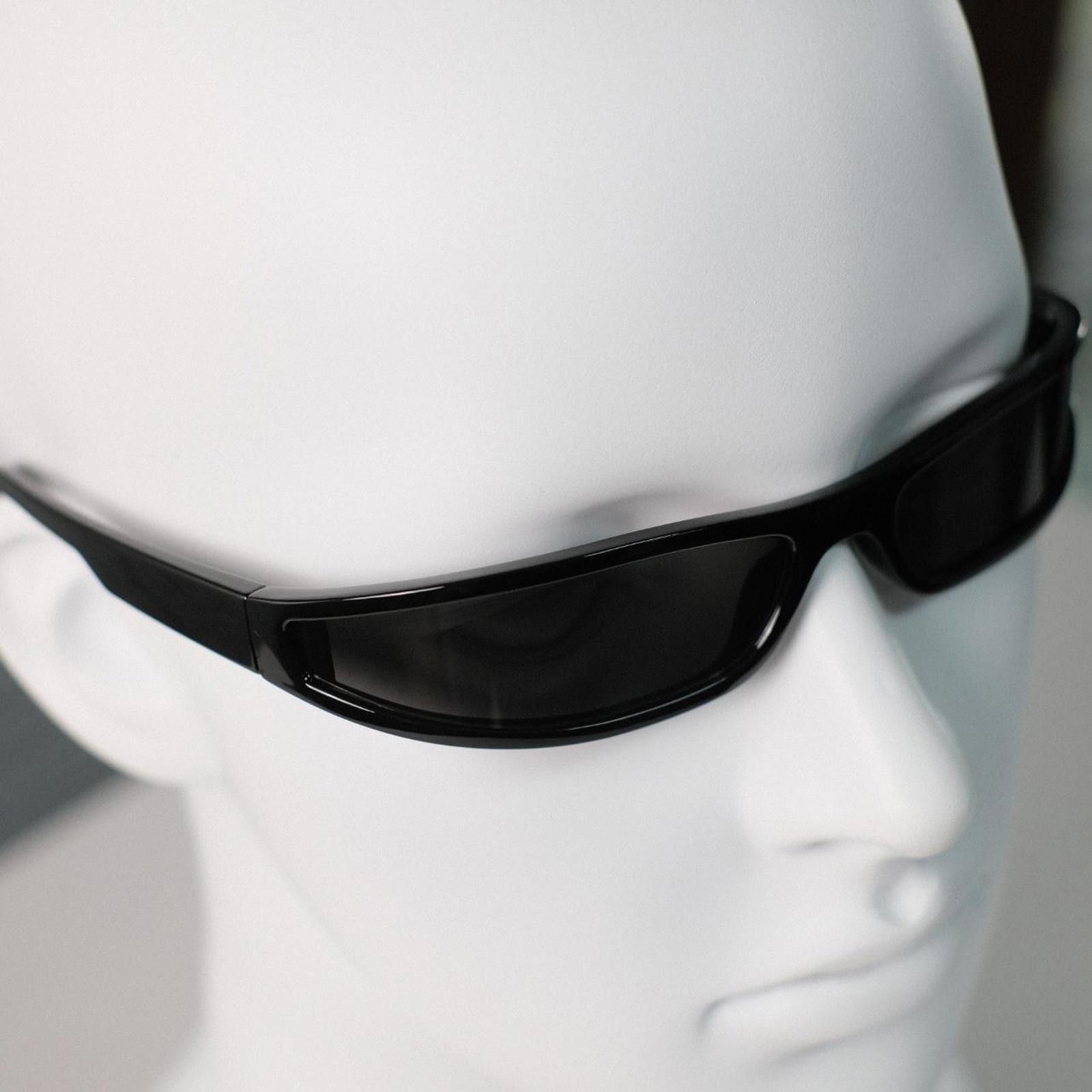 Japanese Brand Vtg Y2k Avant Garde Future Sunglasses Black Unisex One Size Size ONE SIZE - 2 Thumbnail
