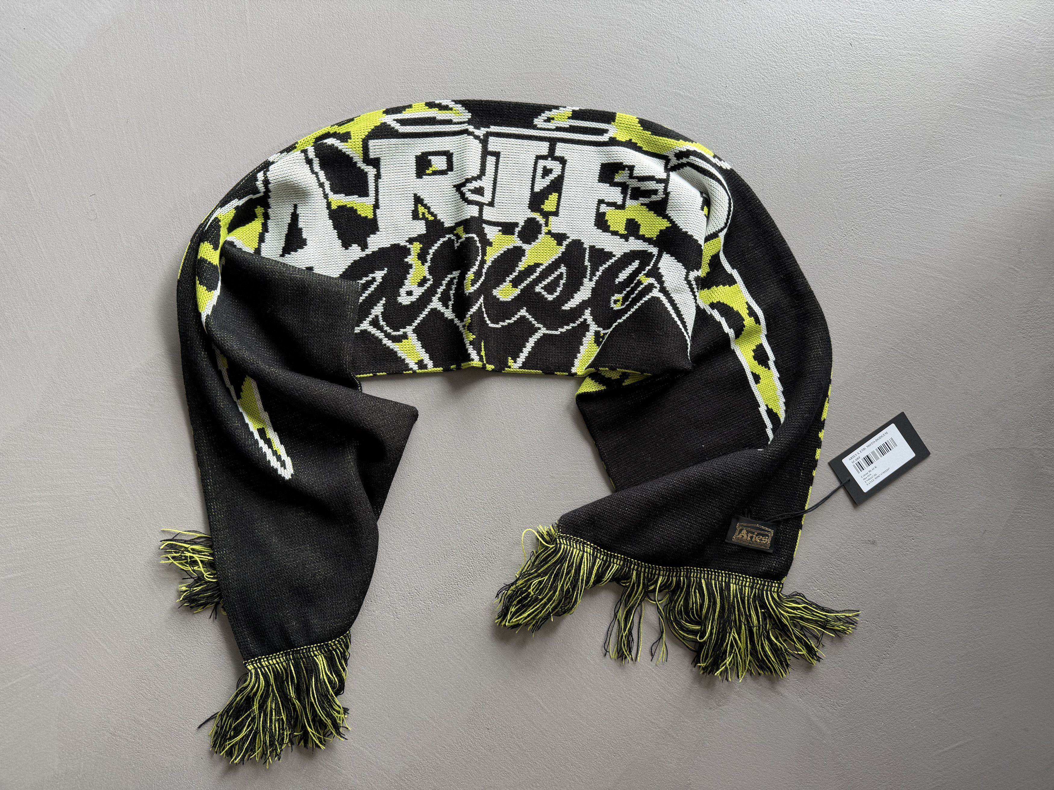 Aries Aries x End Moto Dodgem Sports Fringed Scarf, Y2K Size ONE SIZE - 1 Thumbnail
