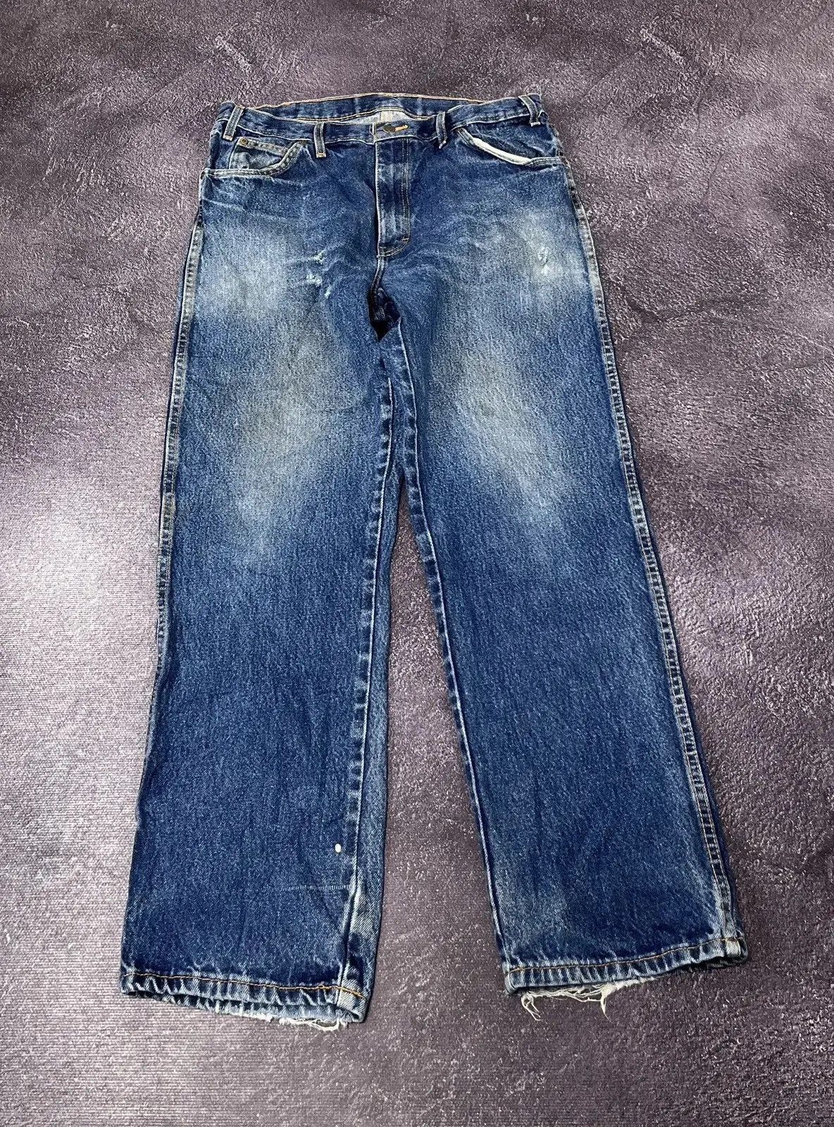 Dickies × Vintage Vintage Dickies Work Faded Blue Denim Hype Baggy Jeans Size US 36 / EU 52 - 2 Thumbnail