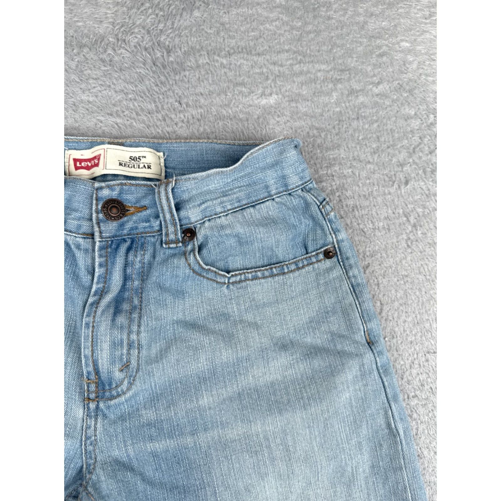 Levi's Levi's Shorts Girl 14 Blue Cut Off Slim Low Regular Fit 100% Cotton Low Rise 24x9 Denim Shorts Teens 14 Blue 80s Cross Womens Girls Size 36" / US 14 / IT 50 - 5 Thumbnail