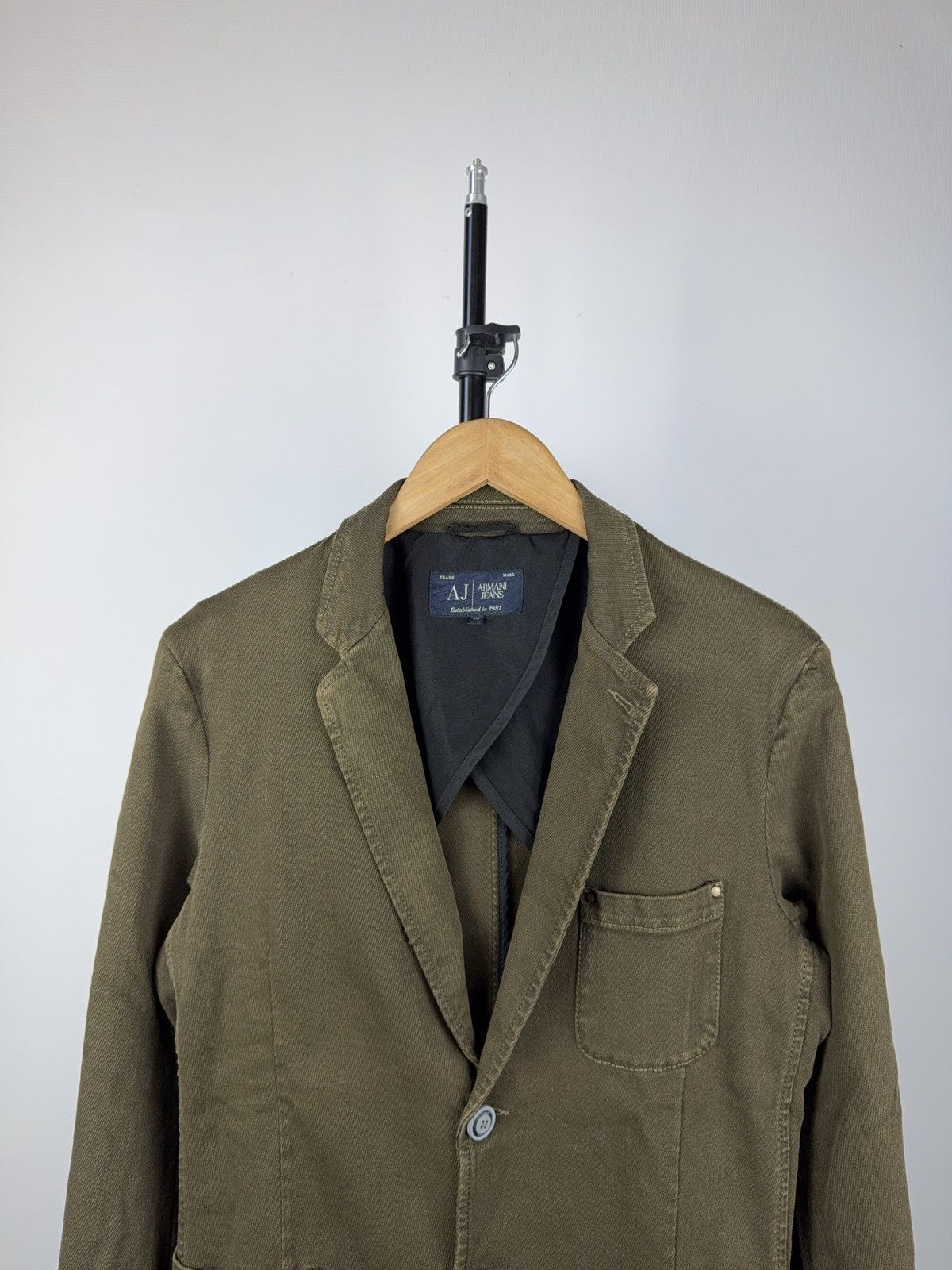 Armani × Emporio Armani Vintage 90s Armani Jeans Luxury Blazer Jacket Size US M / EU 48-50 / 2 - 2 Thumbnail