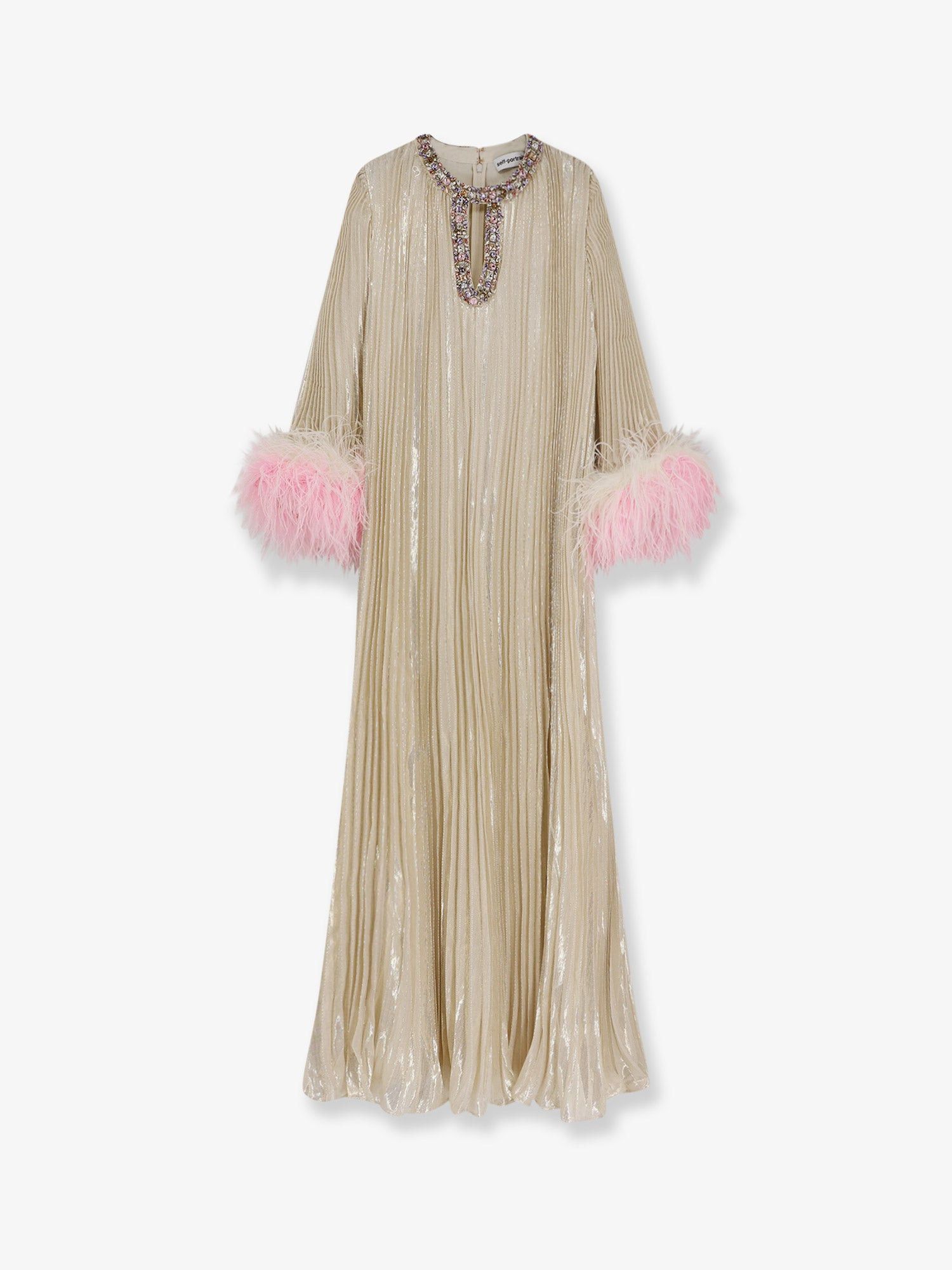 Self-Portrait Silk And Metallic Fibre Long Dress Size M / US 6-8 / IT 42-44 - 1 Thumbnail