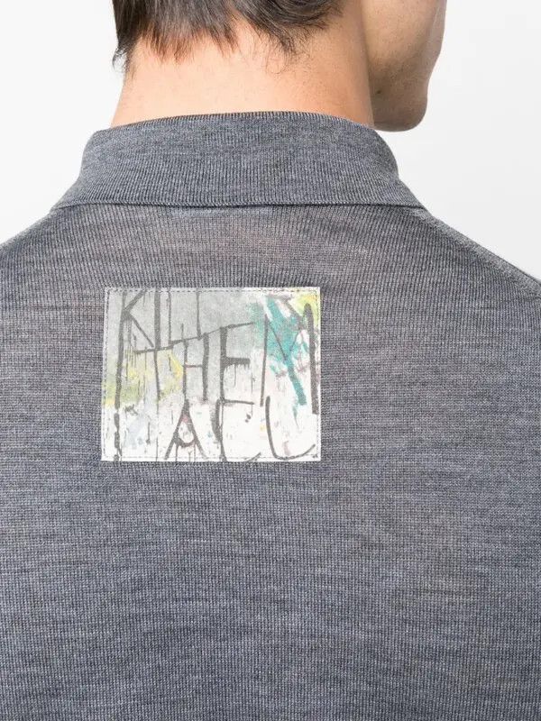 Raf Simons o1y0325 Polo Shirt in Grey Size US L / EU 52-54 / 3 - 3 Thumbnail