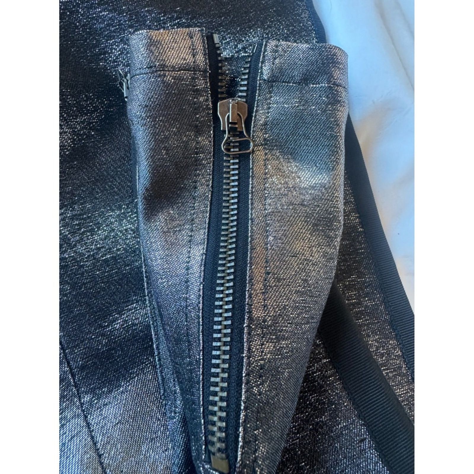 Balmain Balmain Paris Metallic Silver Skinny Pants – Size 25" / US 0 / IT 36 - 10 Thumbnail