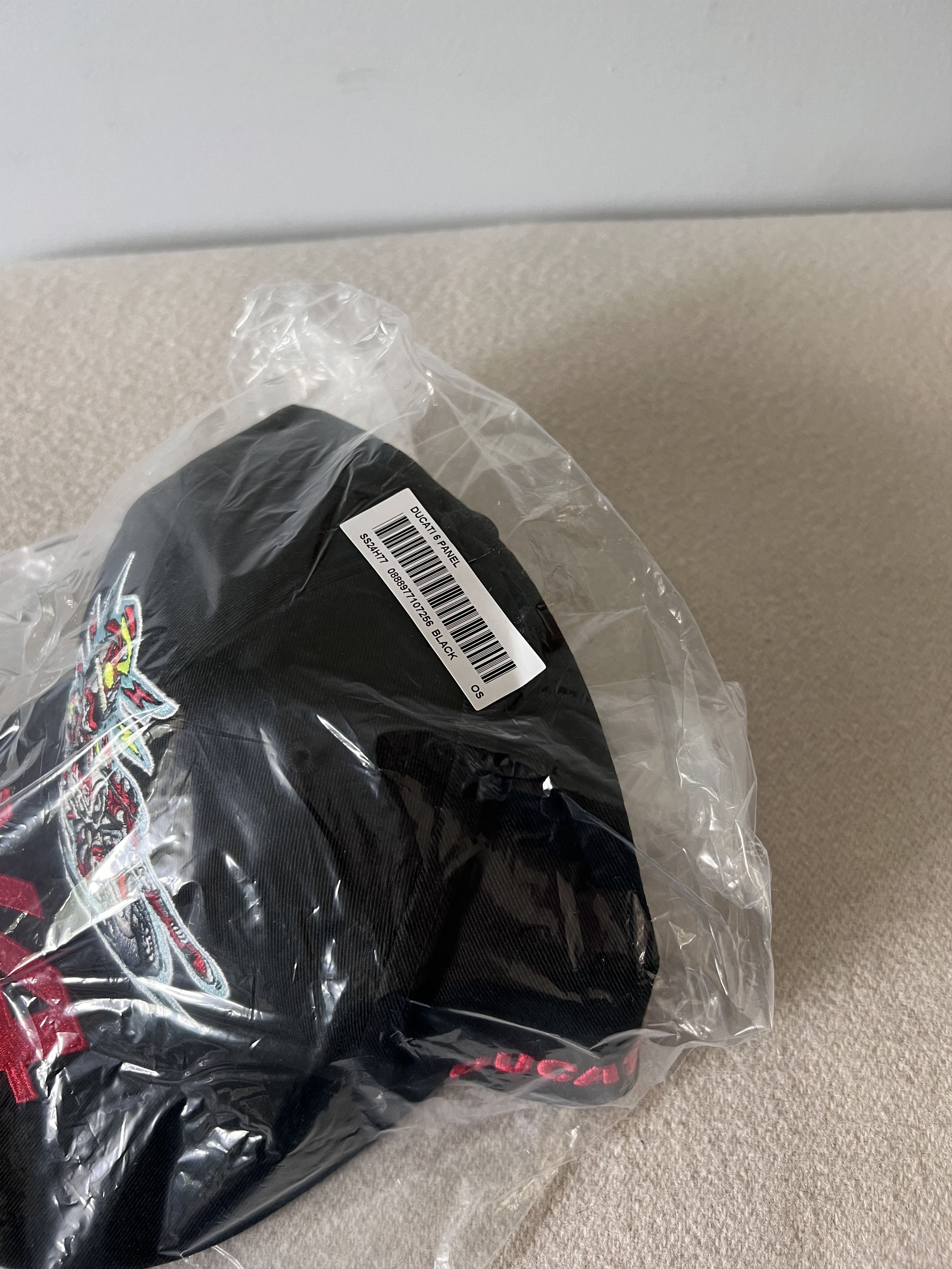 Ducati × Supreme Ducati Supreme 6 Panel Hat in Black Size ONE SIZE - 3 Thumbnail