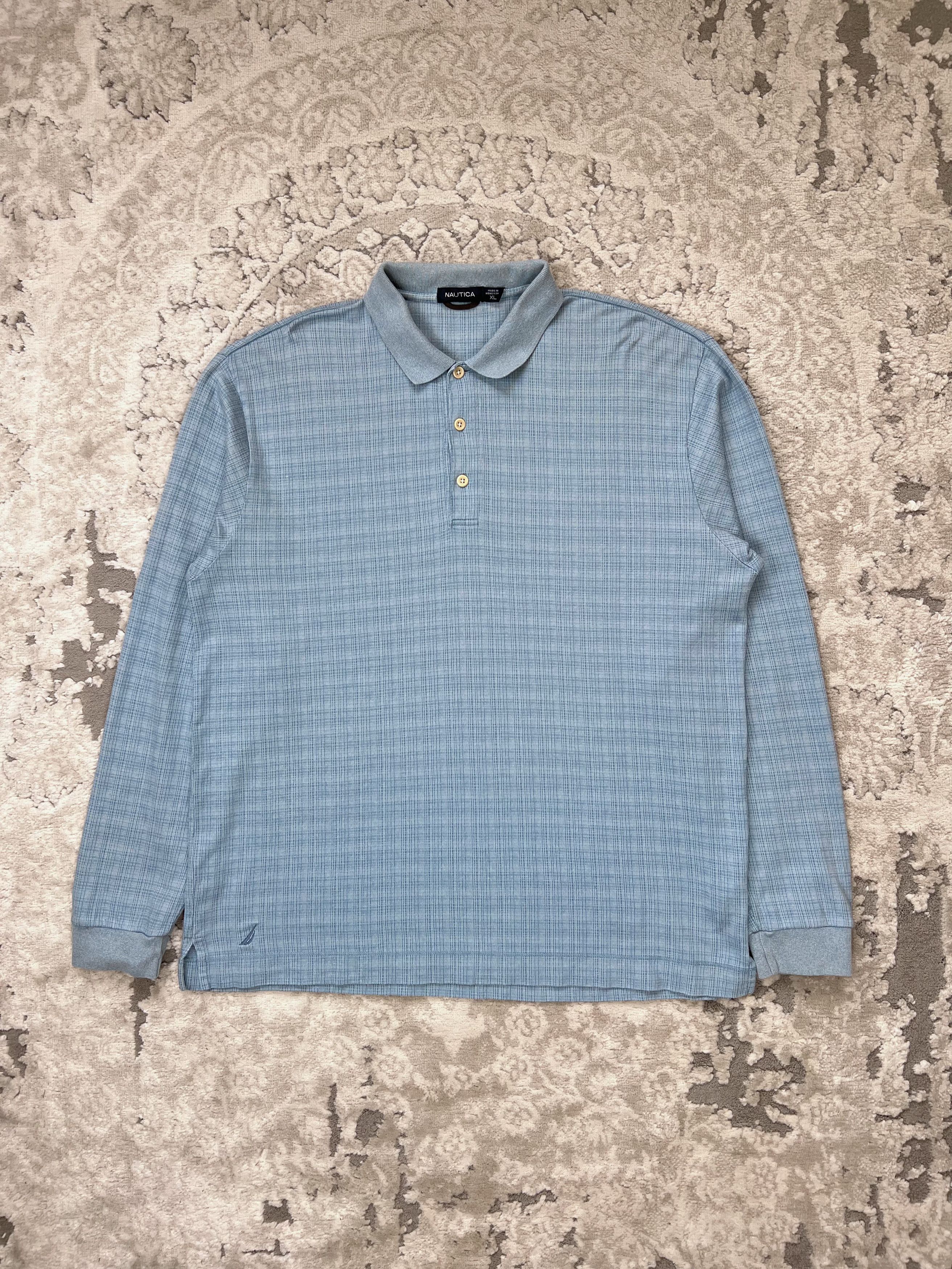 Nautica Vintage Nautica Long Sleeve Polo Shirt Made in Hong Kong XL Size US XL / EU 56 / 4 - 1 Thumbnail