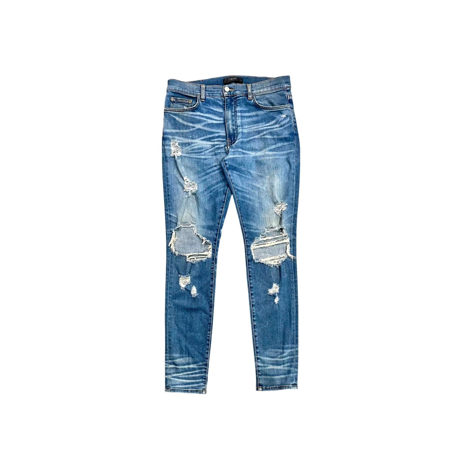 Amiri Amiri Ripped Plain Thrasher Vintage Wash Jeans Size US 34 / EU 50 - 1 Thumbnail