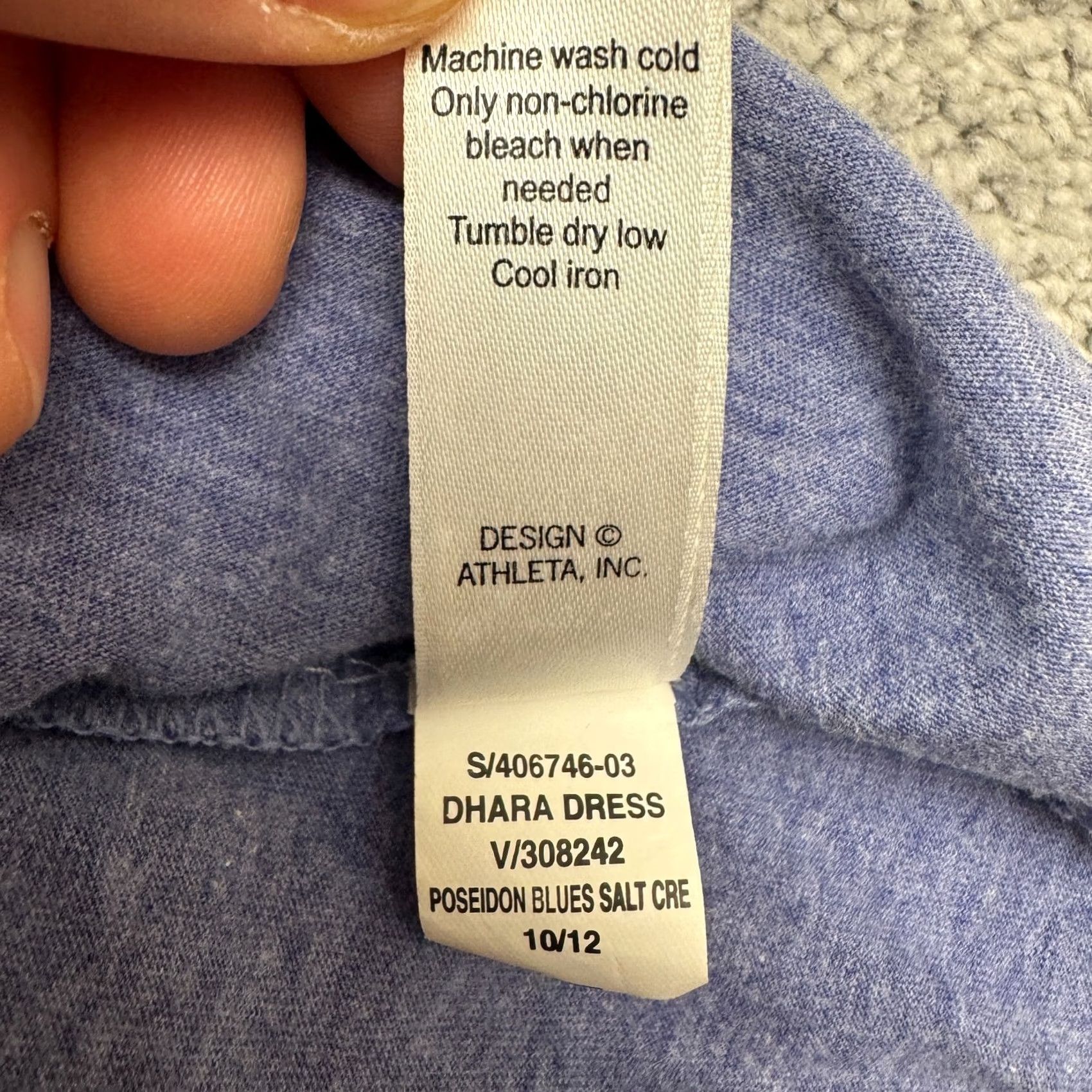 Athleta Athleta Dress Womens Cap Sleeve A-Line Mini Geometric Knit Blue Medium Short Sleeve Casual Travel Bohemian Power Size M / US 6-8 / IT 42-44 - 6 Thumbnail