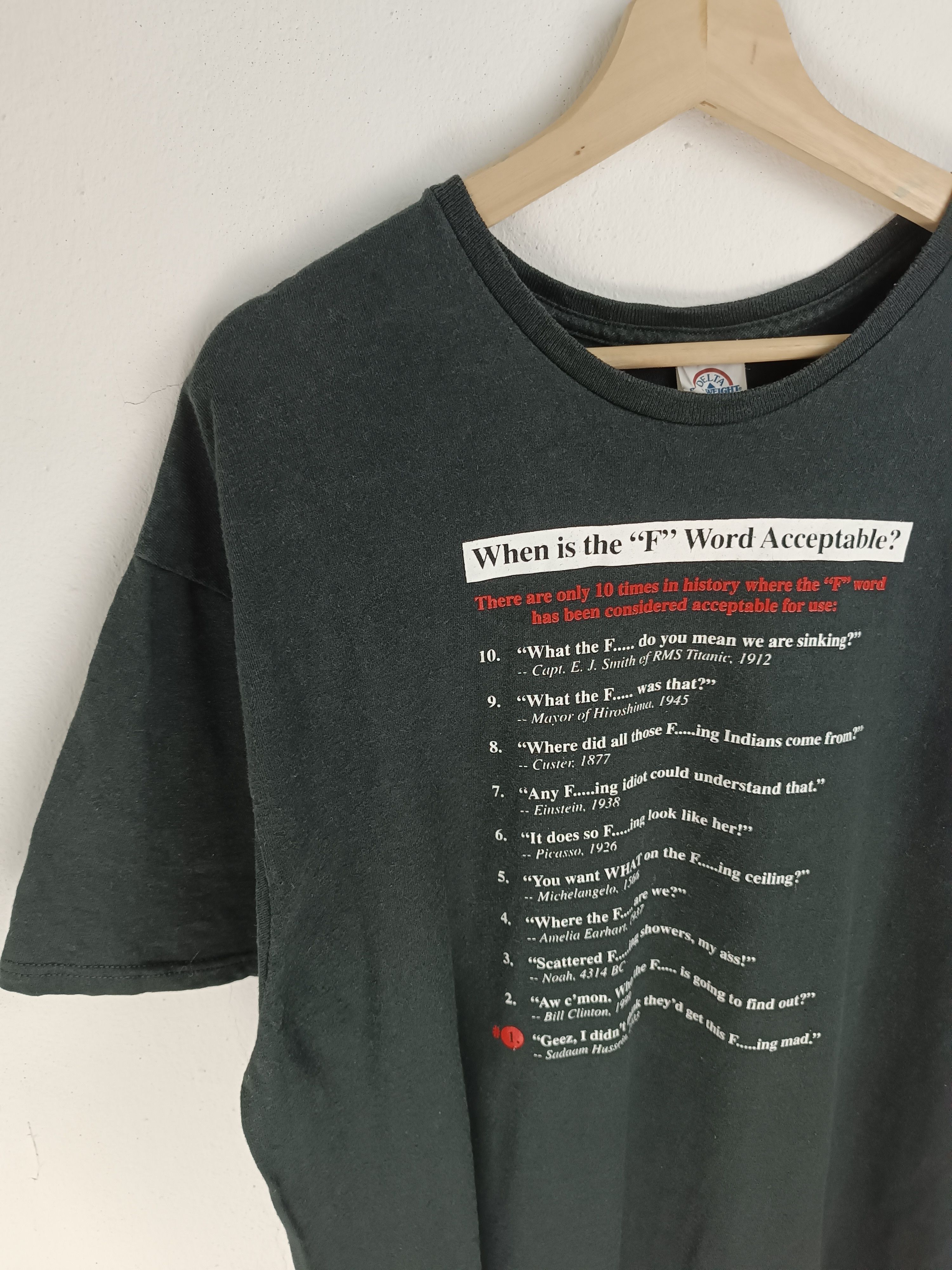 Vintage VINTAGE F WORDS ADULT FUNNY HUMOUR COMEDY y2k TEE Size US XL / EU 56 / 4 - 7 Thumbnail
