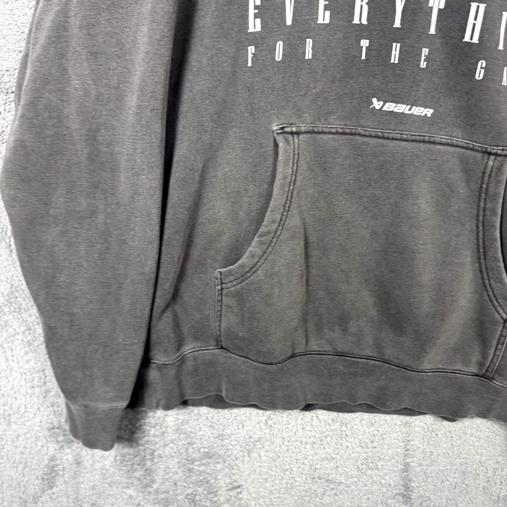 Vintage Bauer Hoodie Mens L Team Fleece Sweatshirt Knit Spell Out Ice Y2K Yeezy Size US L / EU 52-54 / 3 - 3 Thumbnail