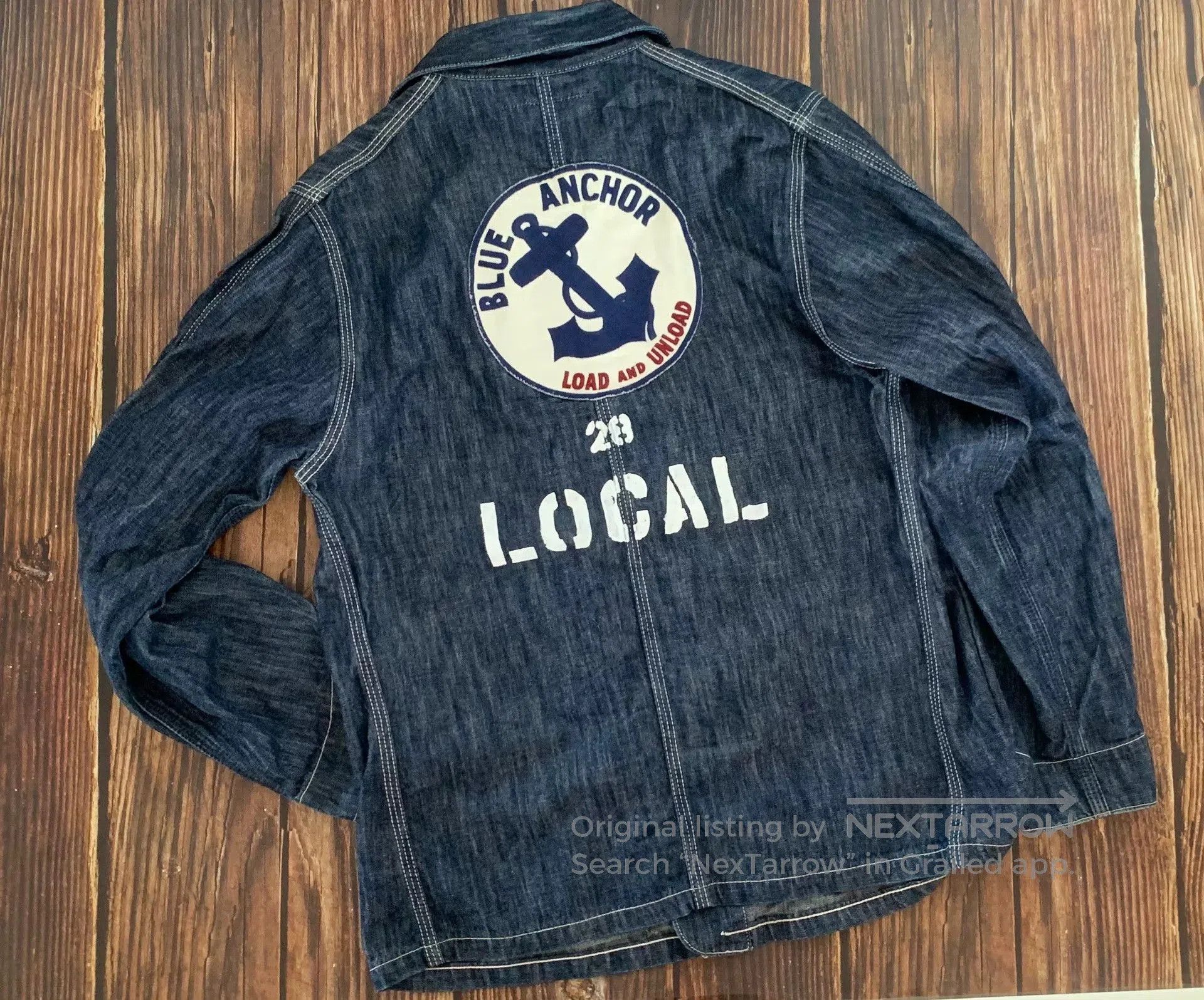 The Real McCoy's vintage naval theme denim jacket. Size US M / EU 48-50 / 2 - 2 Thumbnail