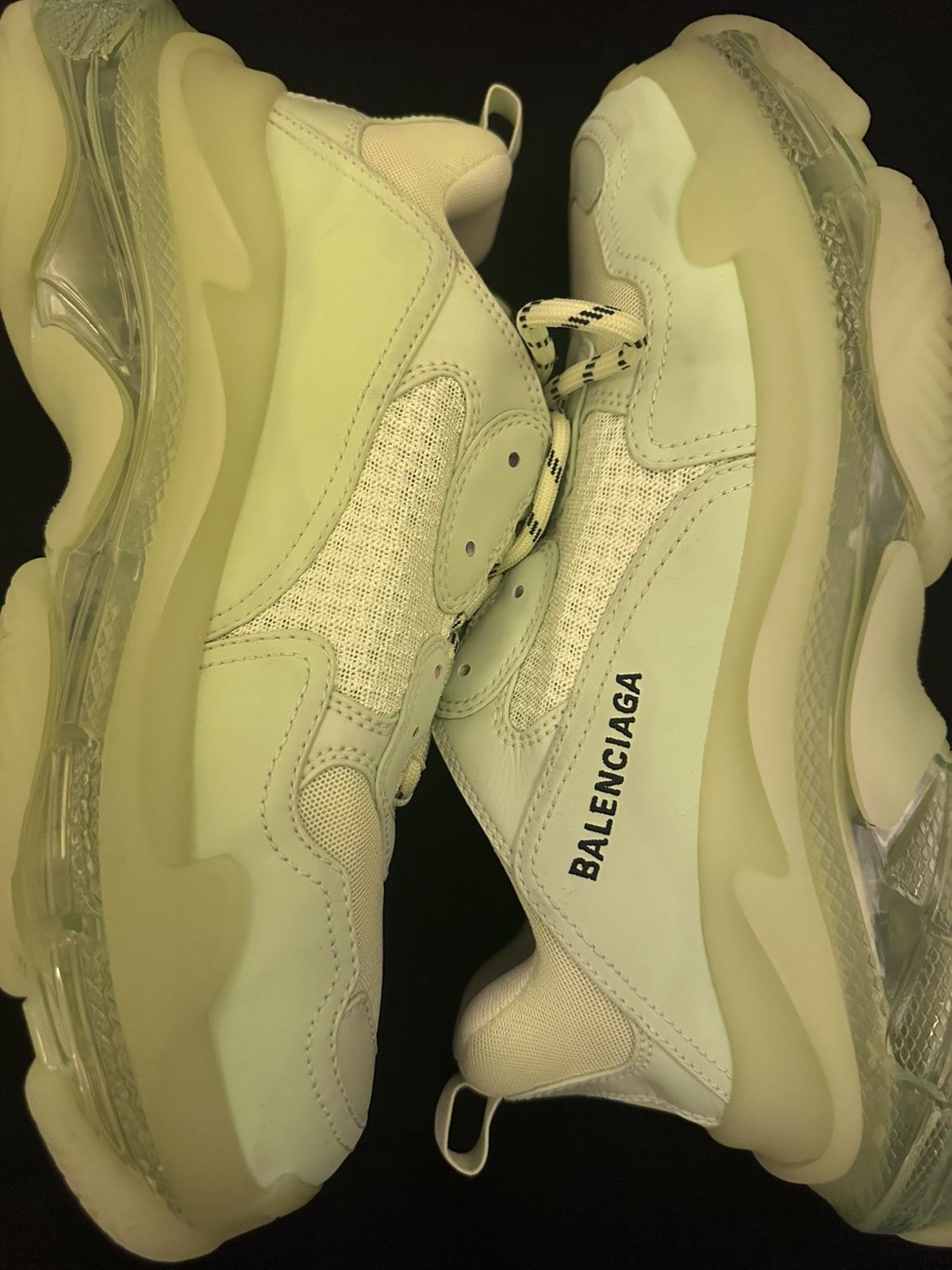 Balenciaga Balenciaga Triple S Clear Sole Sneakers Neon Yellow Size US 12 / EU 45 - 9 Thumbnail