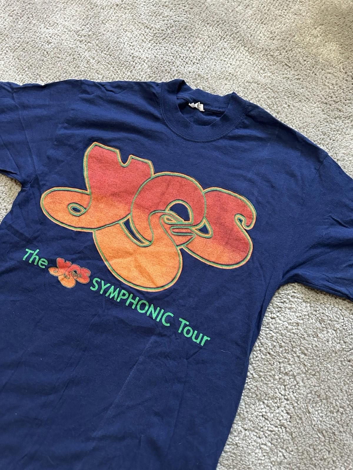 Band Tees VTG YES Band Tee Shirt Mens Medium Blue Tour Rock Music Size US M / EU 48-50 / 2 - 3 Thumbnail